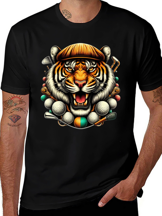 Tiger Golfer Graphic T-Shirt - Unique Design