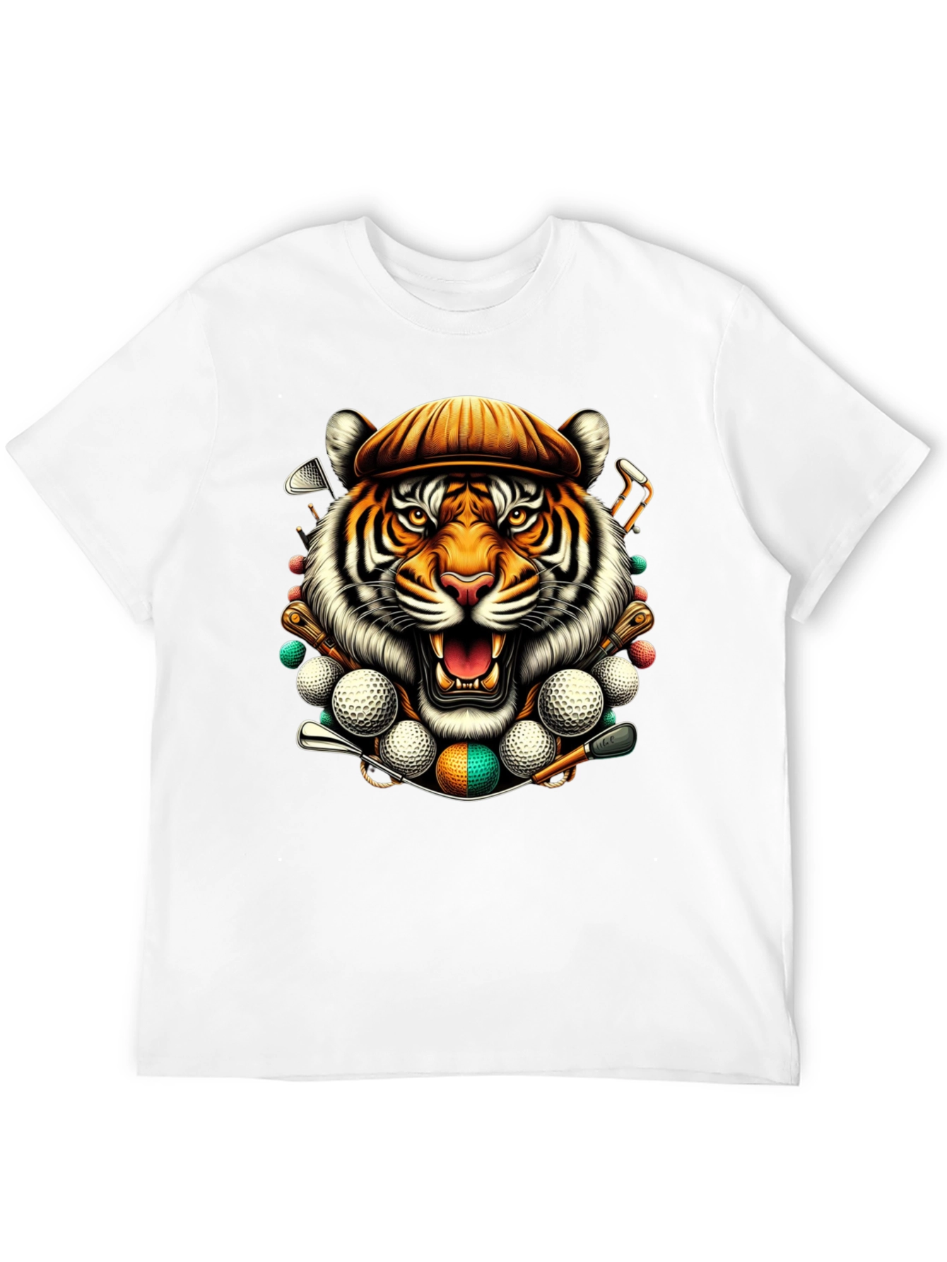 Tiger Golfer Graphic T-Shirt - Unique Design