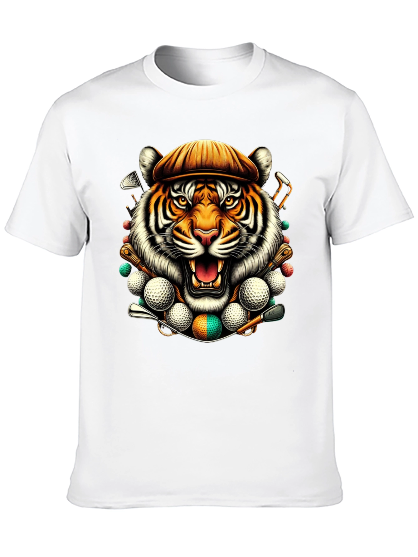 Tiger Golfer Graphic T-Shirt - Unique Design