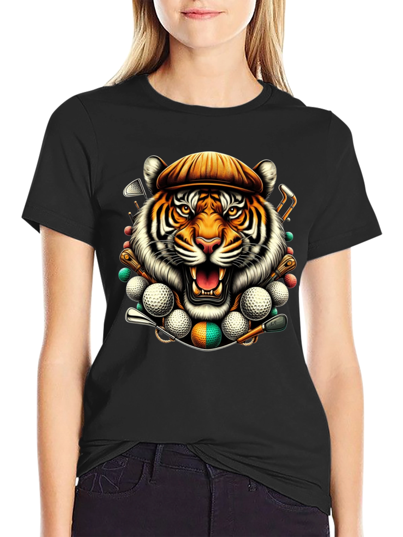 Tiger Golfer Graphic T-Shirt - Unique Design