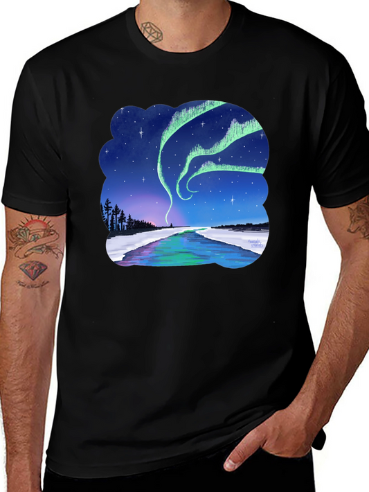 Aurora Borealis Graphic Tee - Northern Lights Shirt