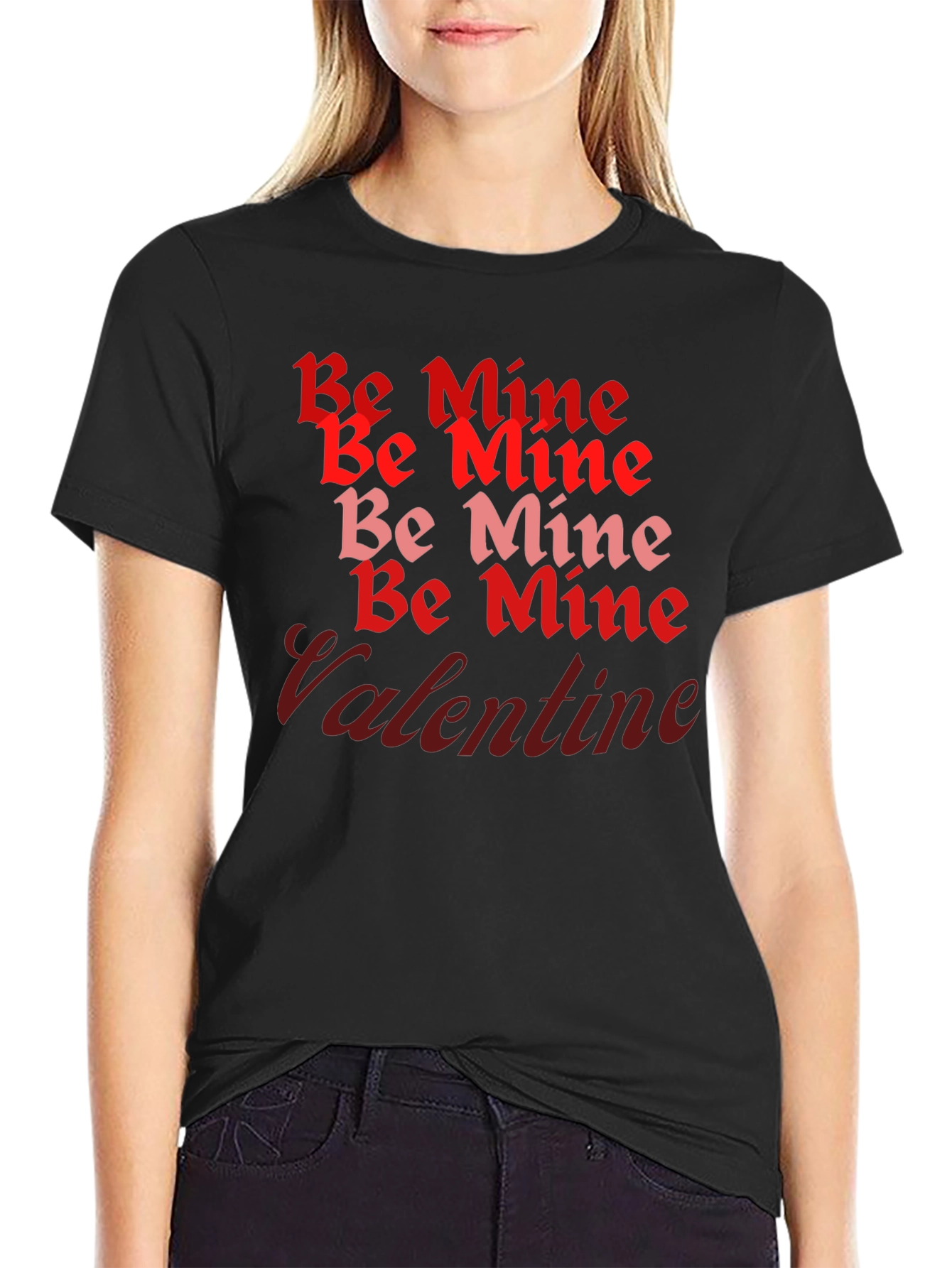 Be Mine Valentine T-Shirt - Red and Pink