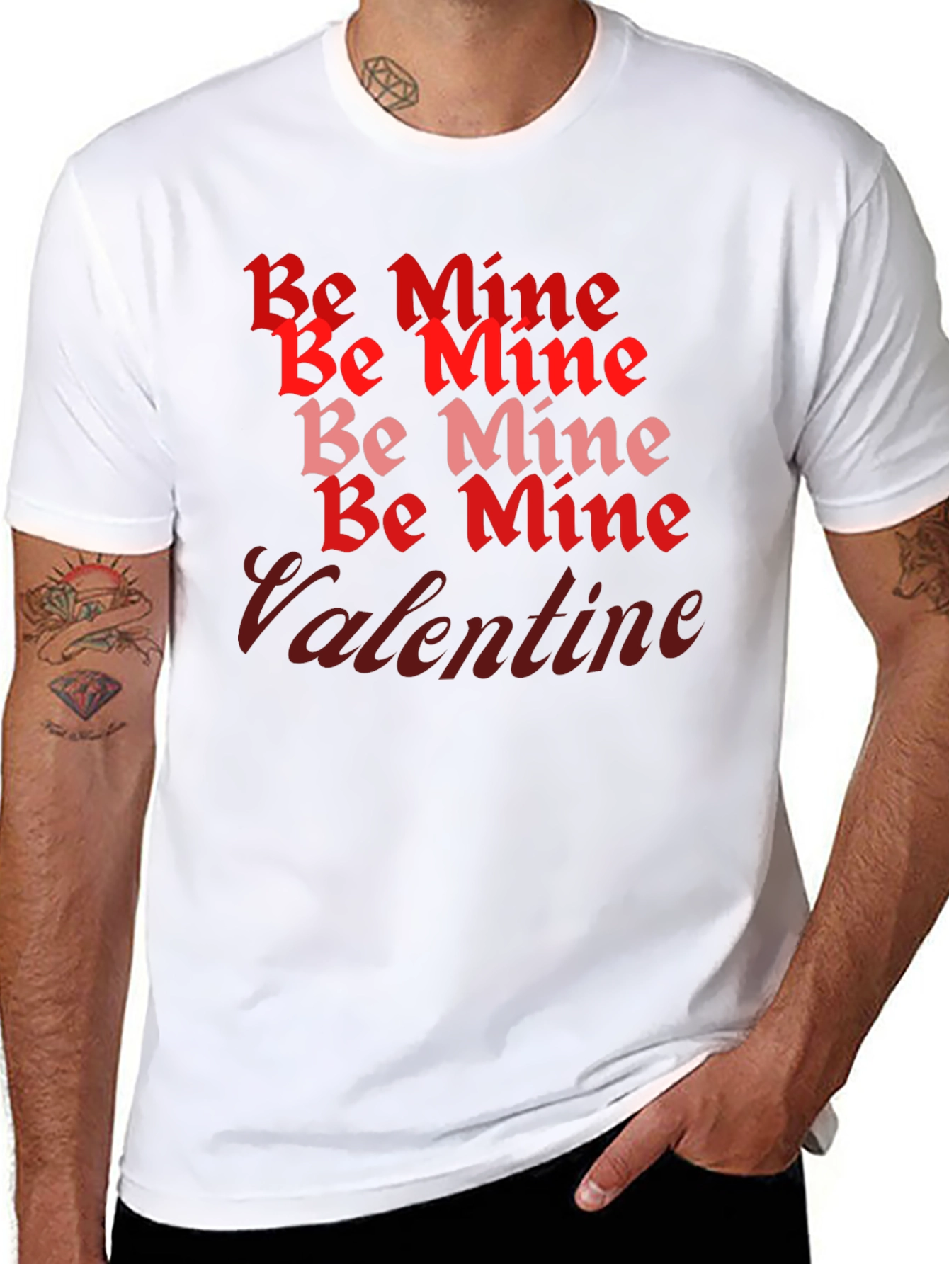Be Mine Valentine T-Shirt - Red and Pink