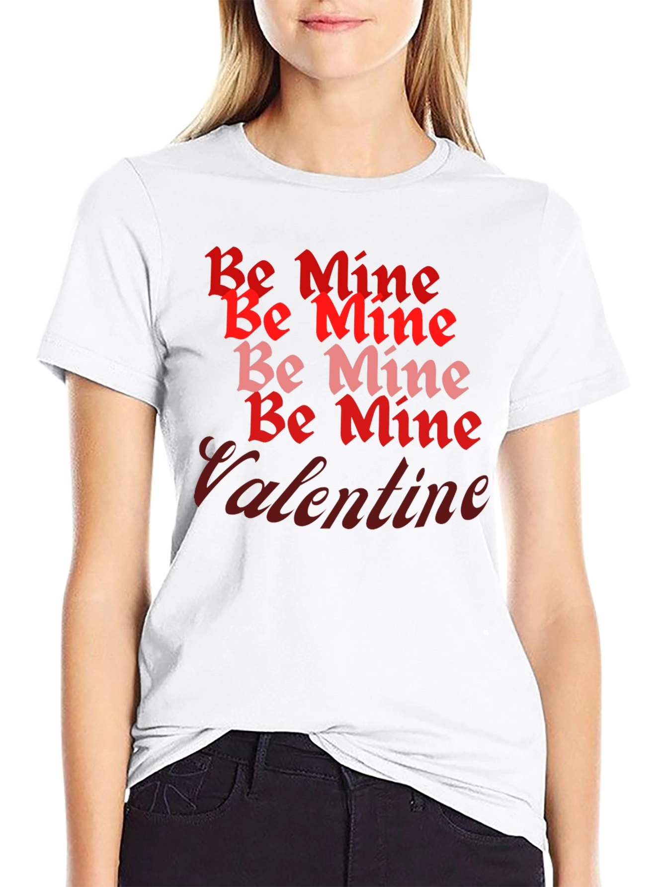 Be Mine Valentine T-Shirt - Red and Pink