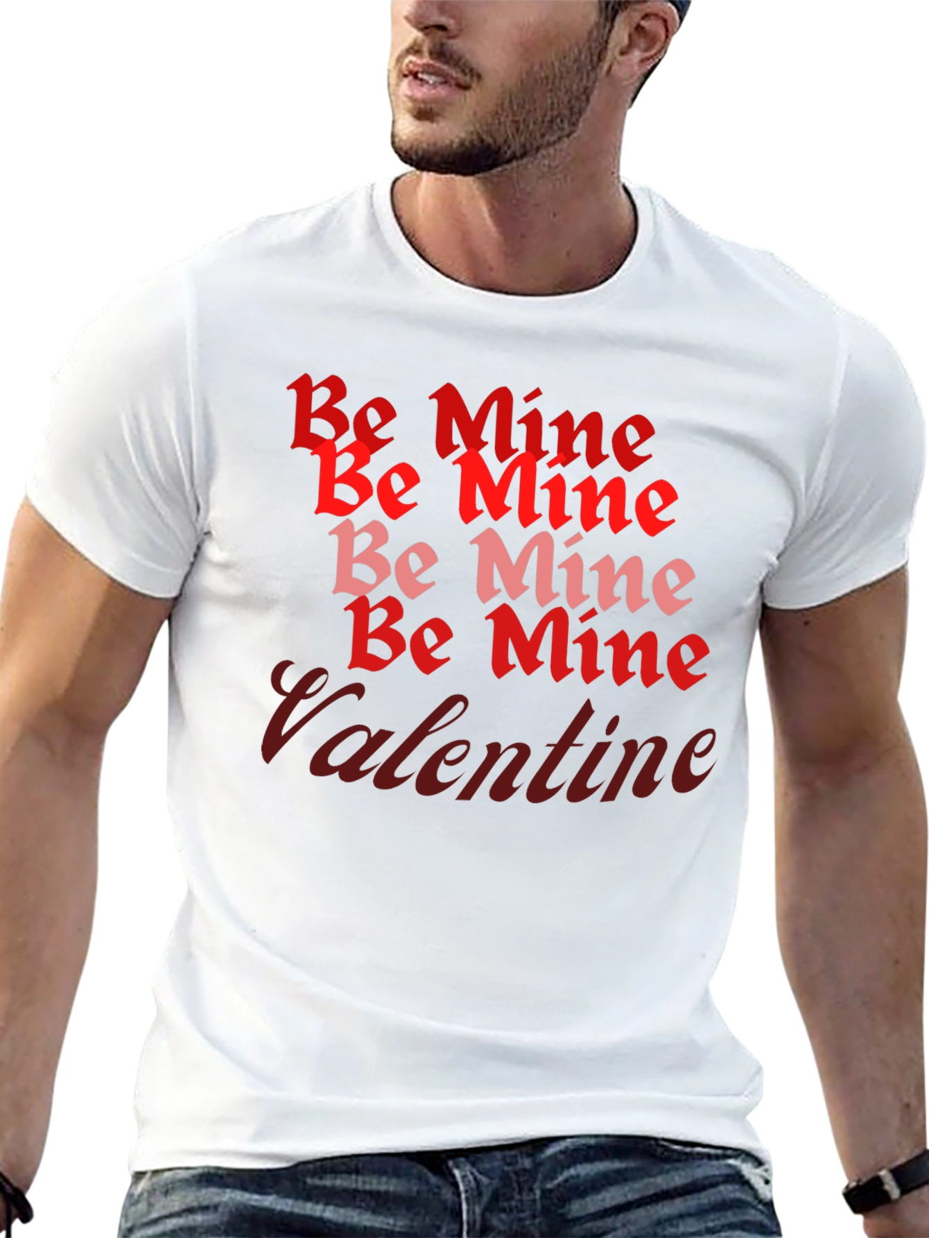 Be Mine Valentine T-Shirt - Red and Pink