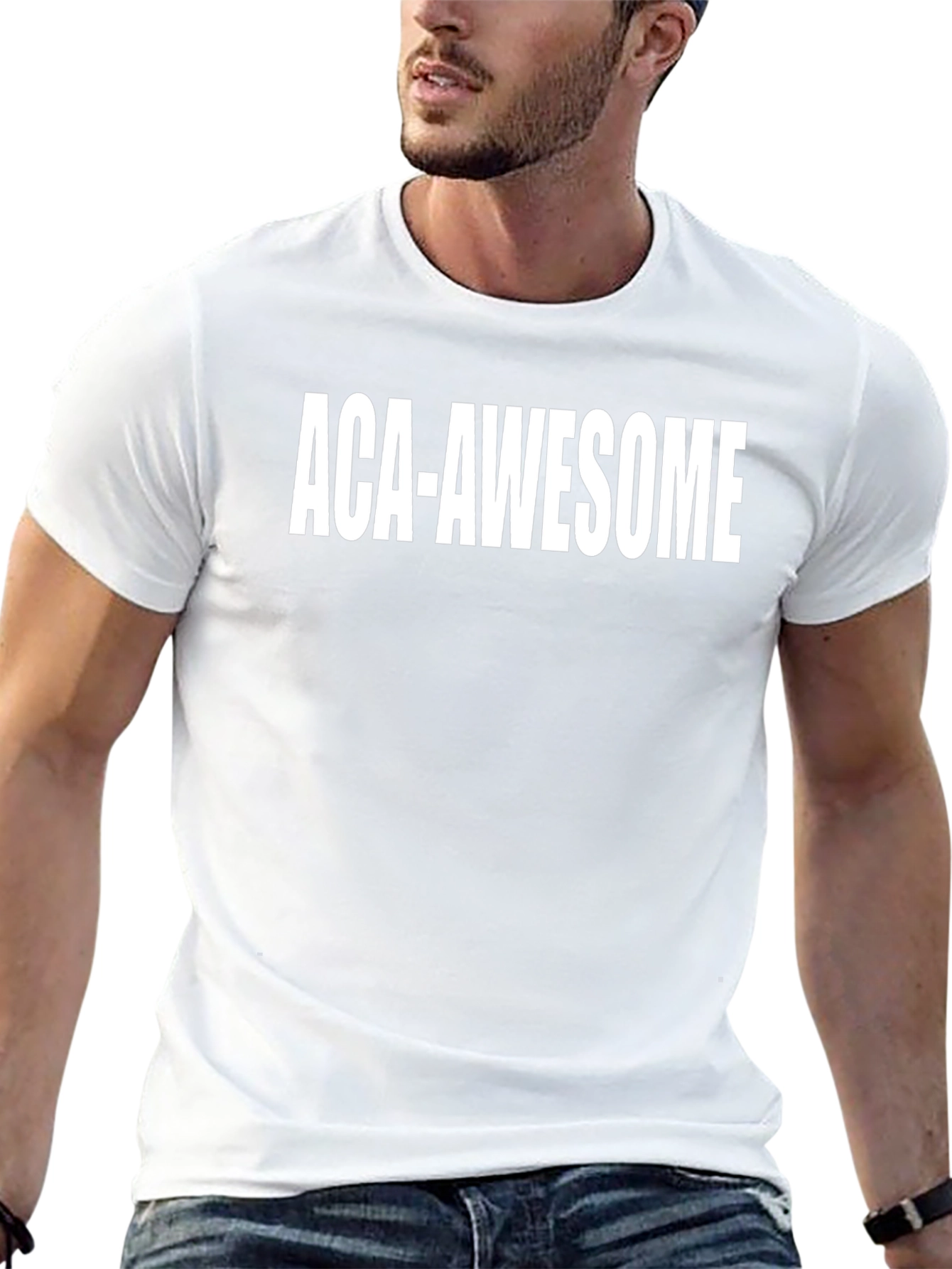 ACA-Awesome Graphic Tee - Black Cotton Blend
