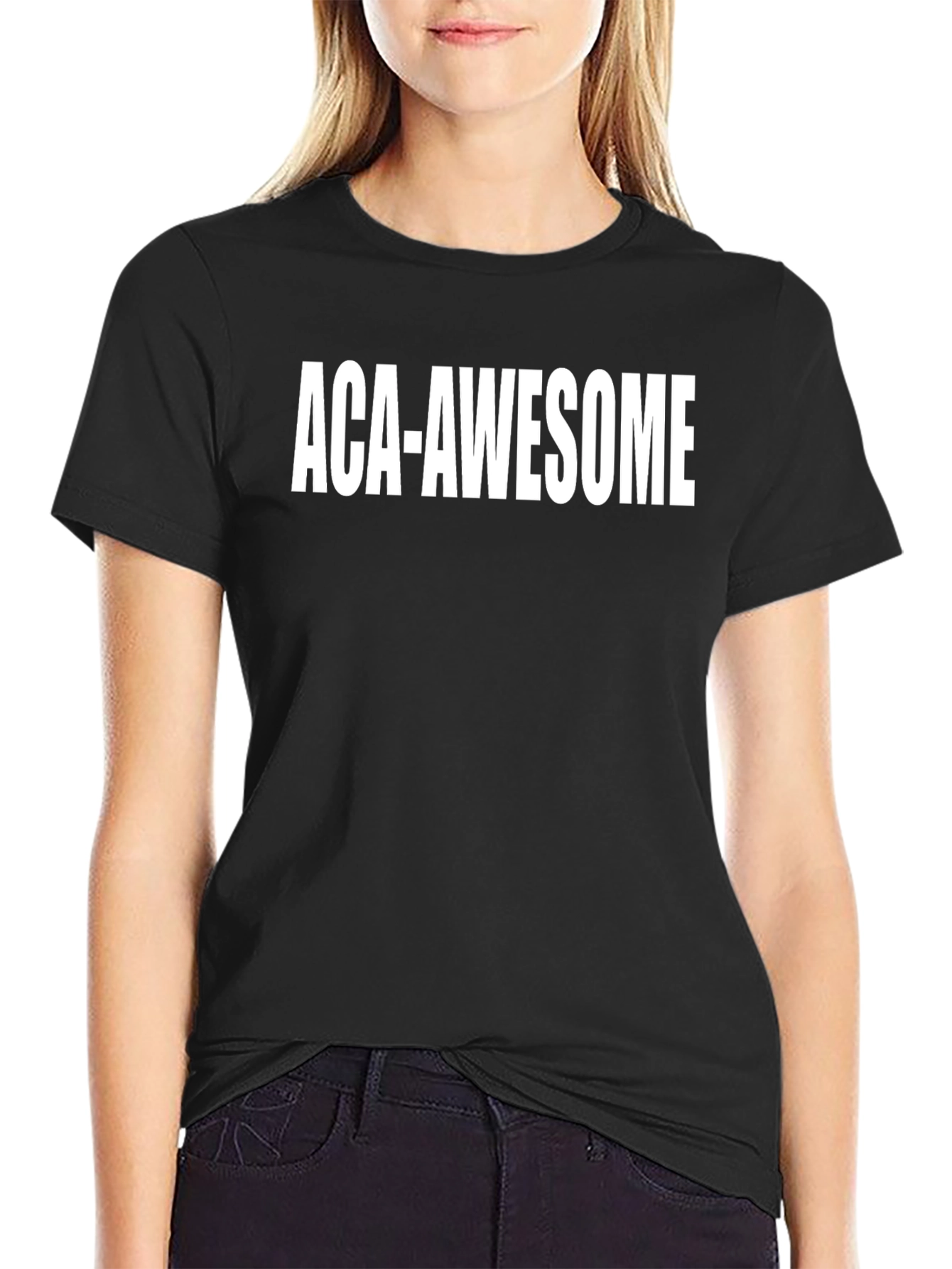 ACA-Awesome Graphic Tee - Black Cotton Blend