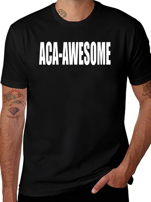 ACA-Awesome Graphic Tee - Black Cotton Blend