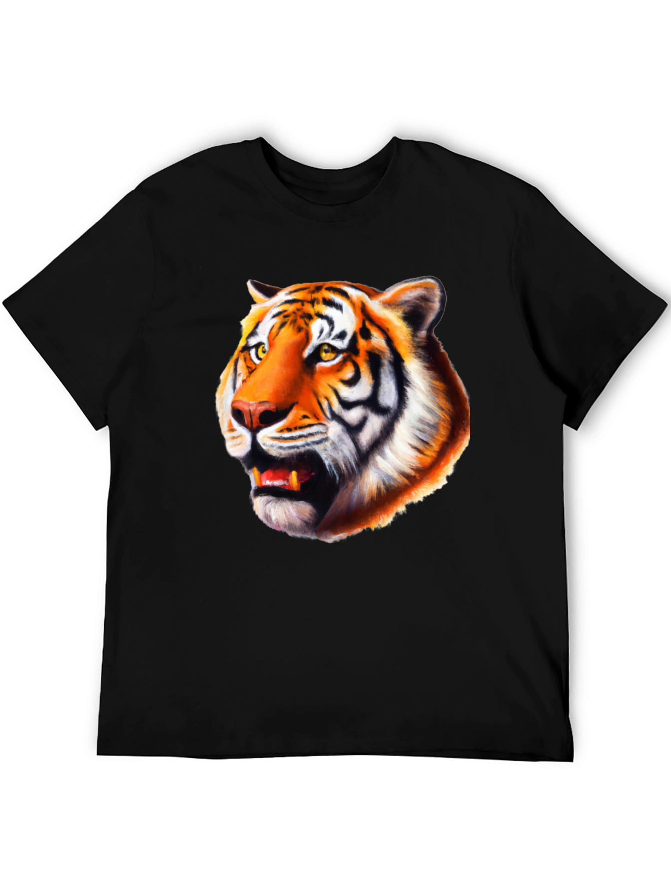 Tiger Graphic Tee - Bold Animal Print Black T-Shirt