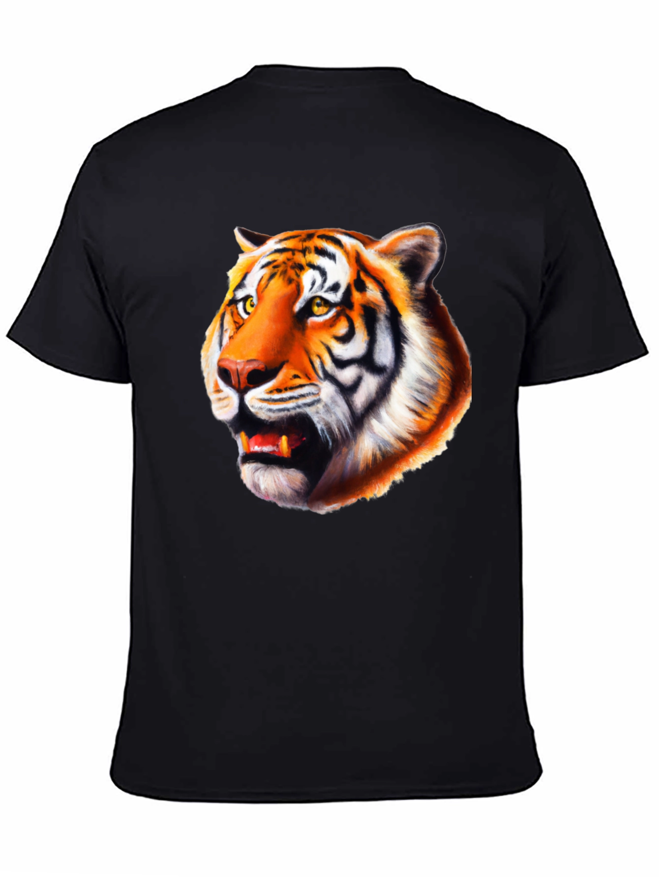 Tiger Graphic Tee - Bold Animal Print Black T-Shirt