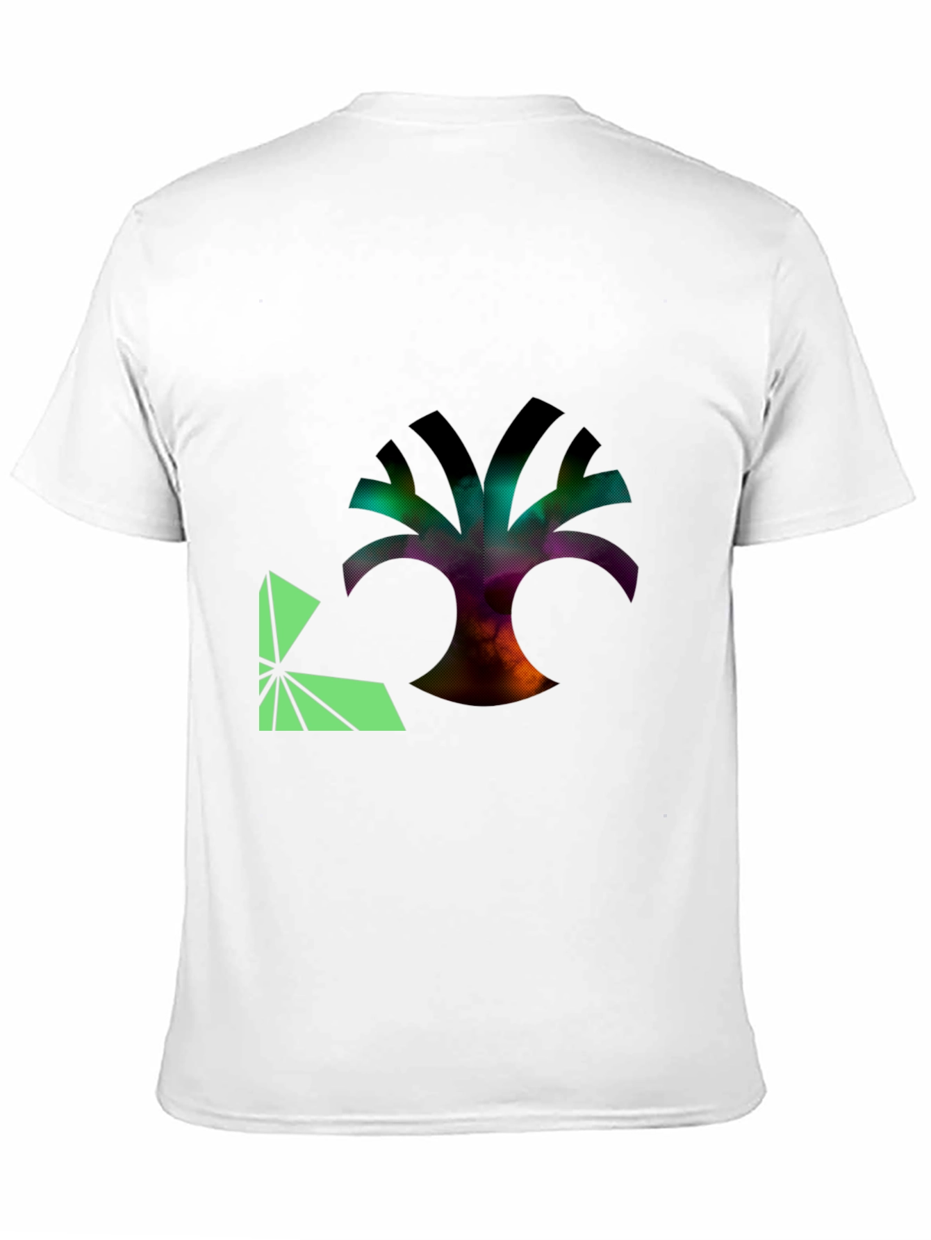 Abstract Tree Graphic Black T-Shirt