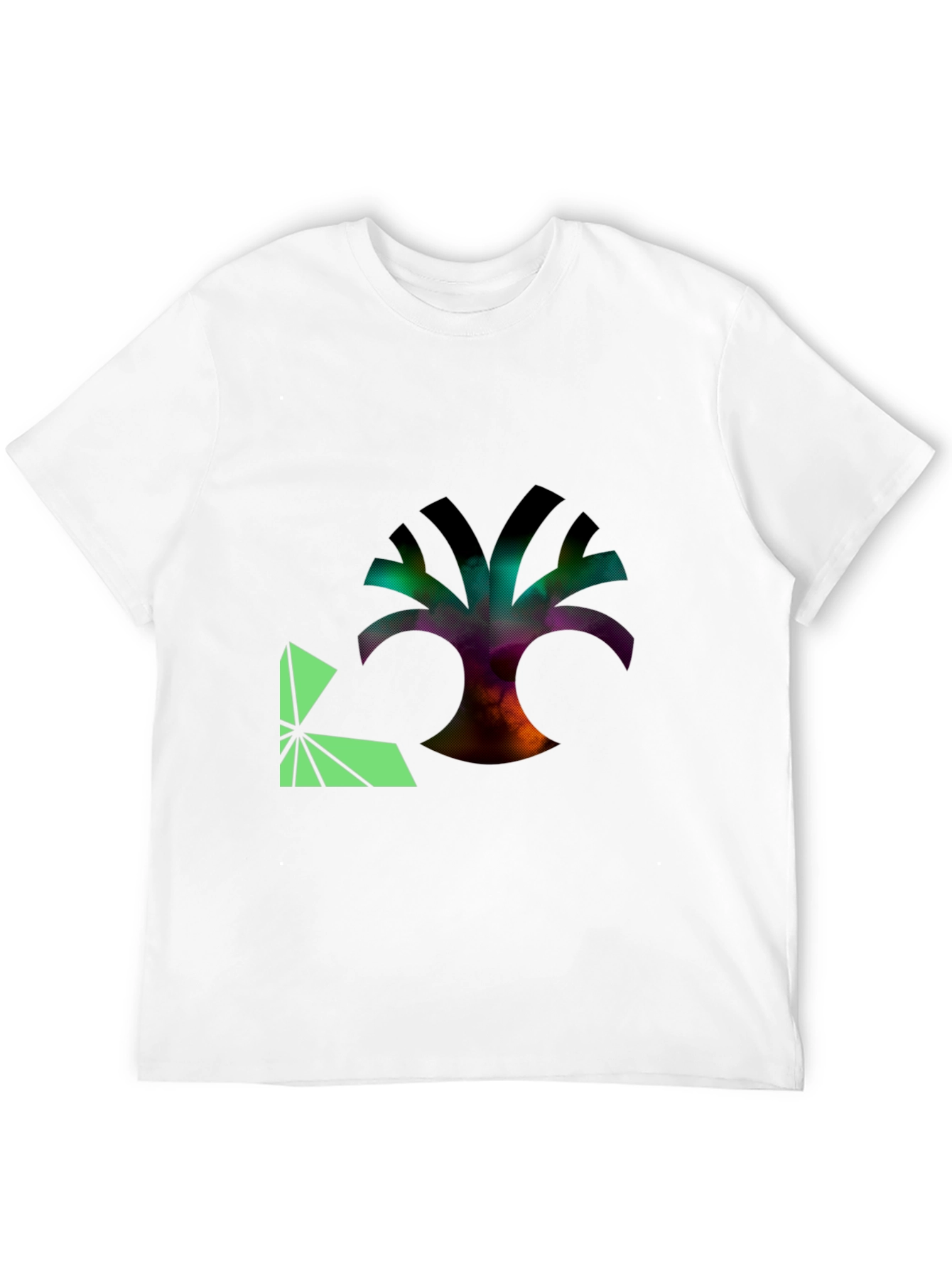Abstract Tree Graphic Black T-Shirt
