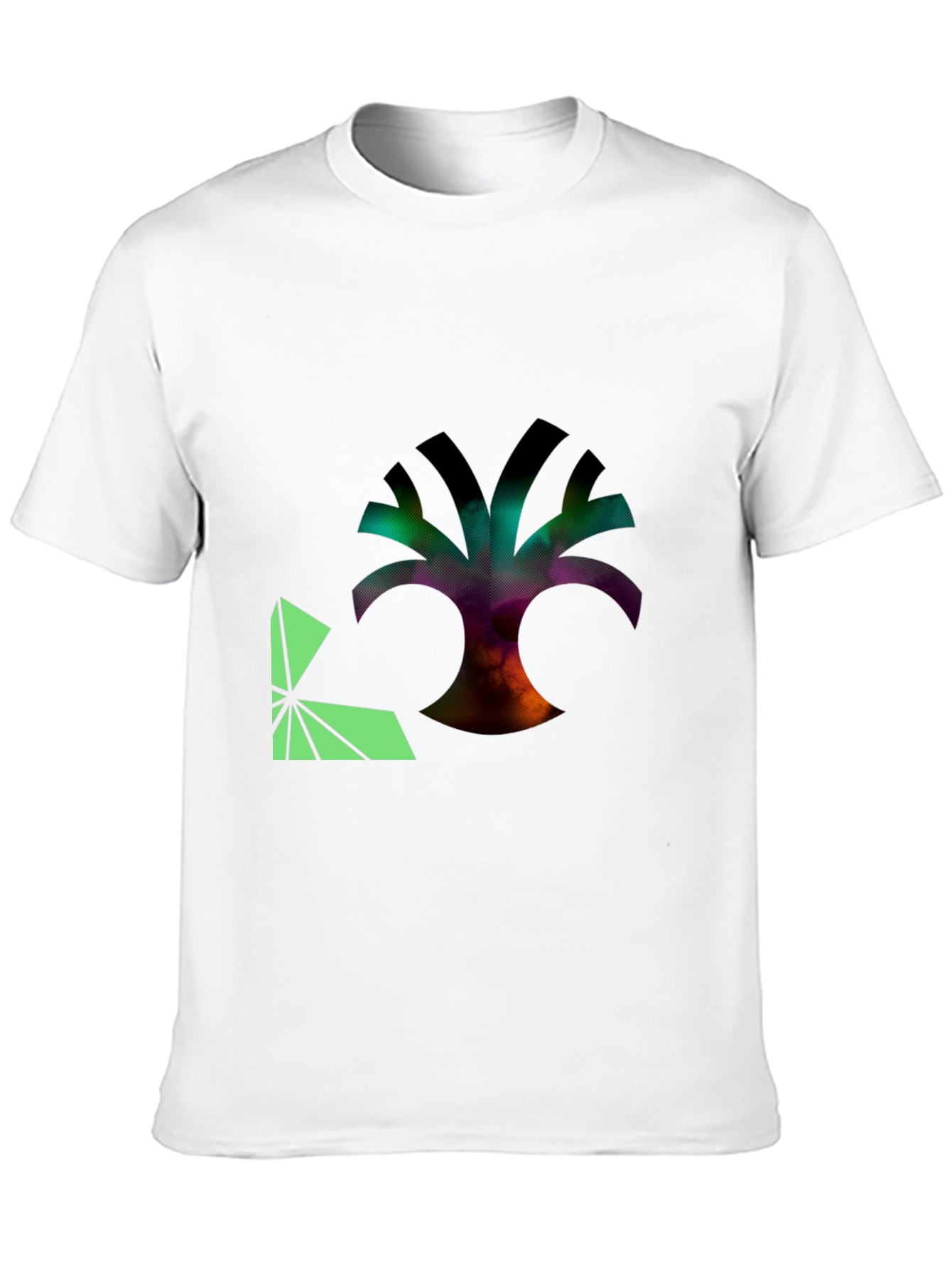 Abstract Tree Graphic Black T-Shirt
