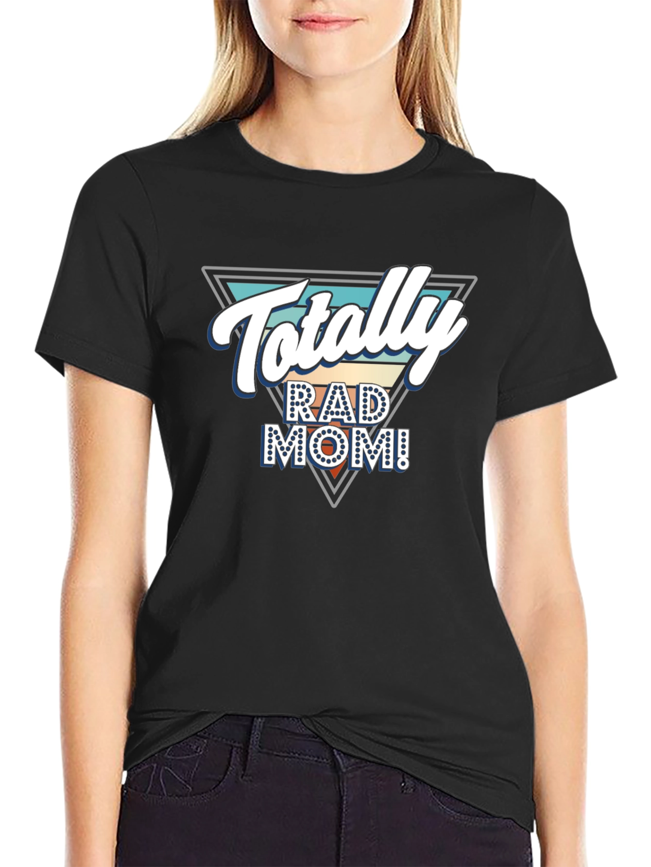 Totally Rad Mom Graphic Tee - Black