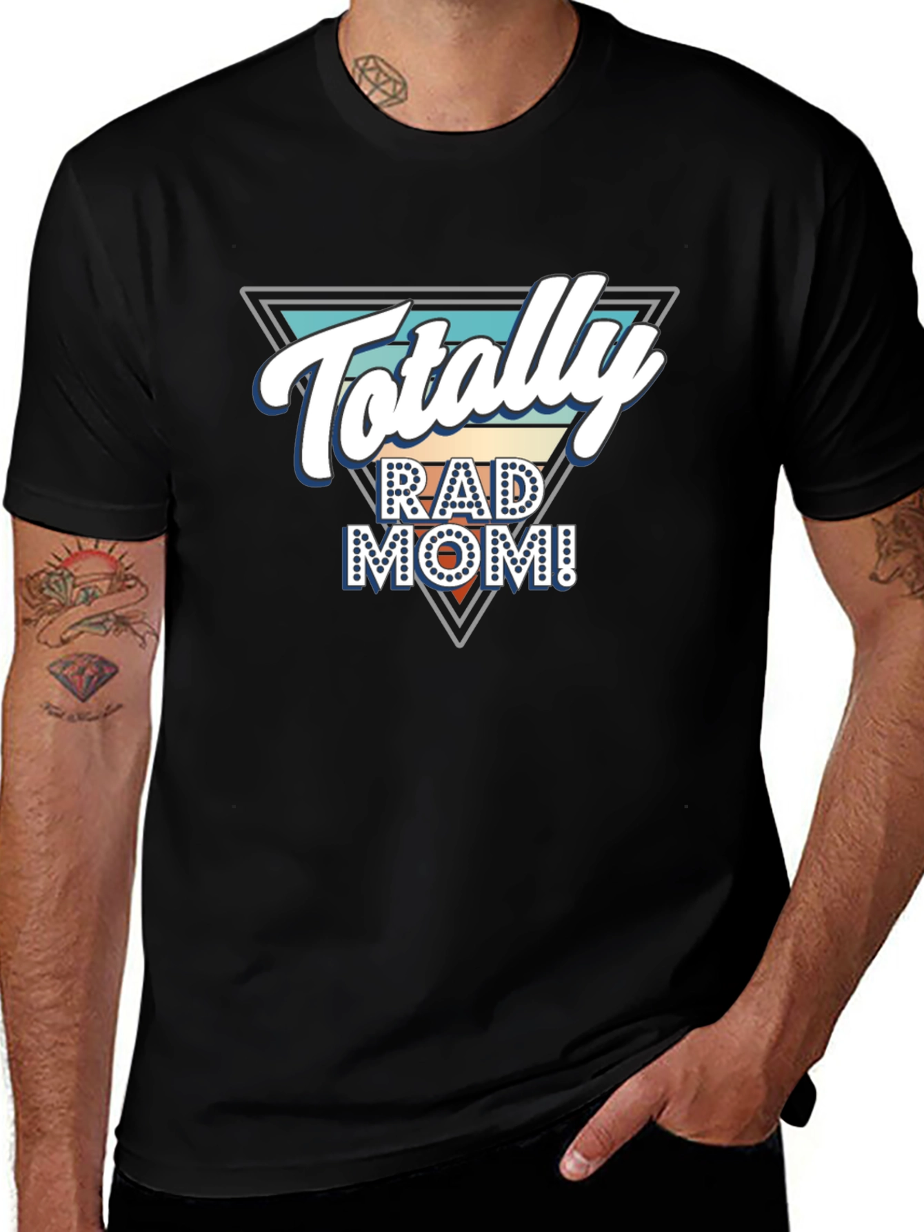 Totally Rad Mom Graphic Tee - Black