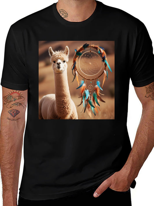 Alpaca Dreamcatcher Graphic Tee - Stylish Comfort