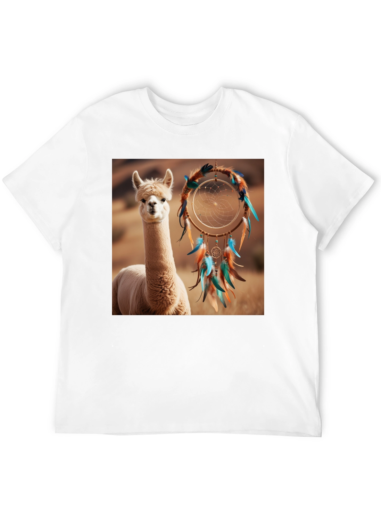 Alpaca Dreamcatcher Graphic Tee - Stylish Comfort