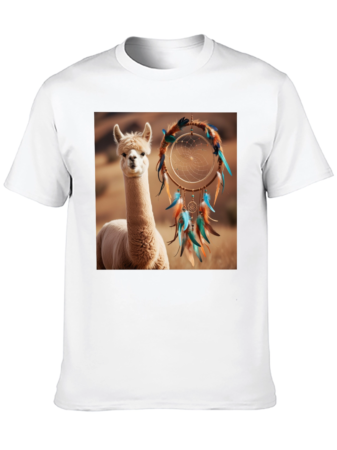 Alpaca Dreamcatcher Graphic Tee - Stylish Comfort