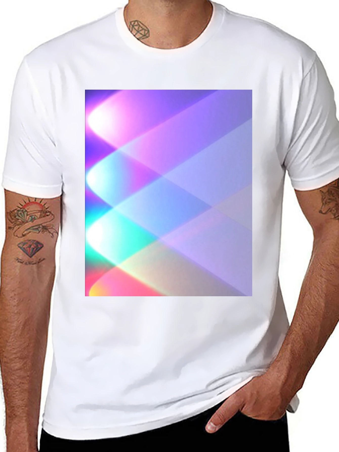 Abstract Prism Graphic Tee - Modern Style