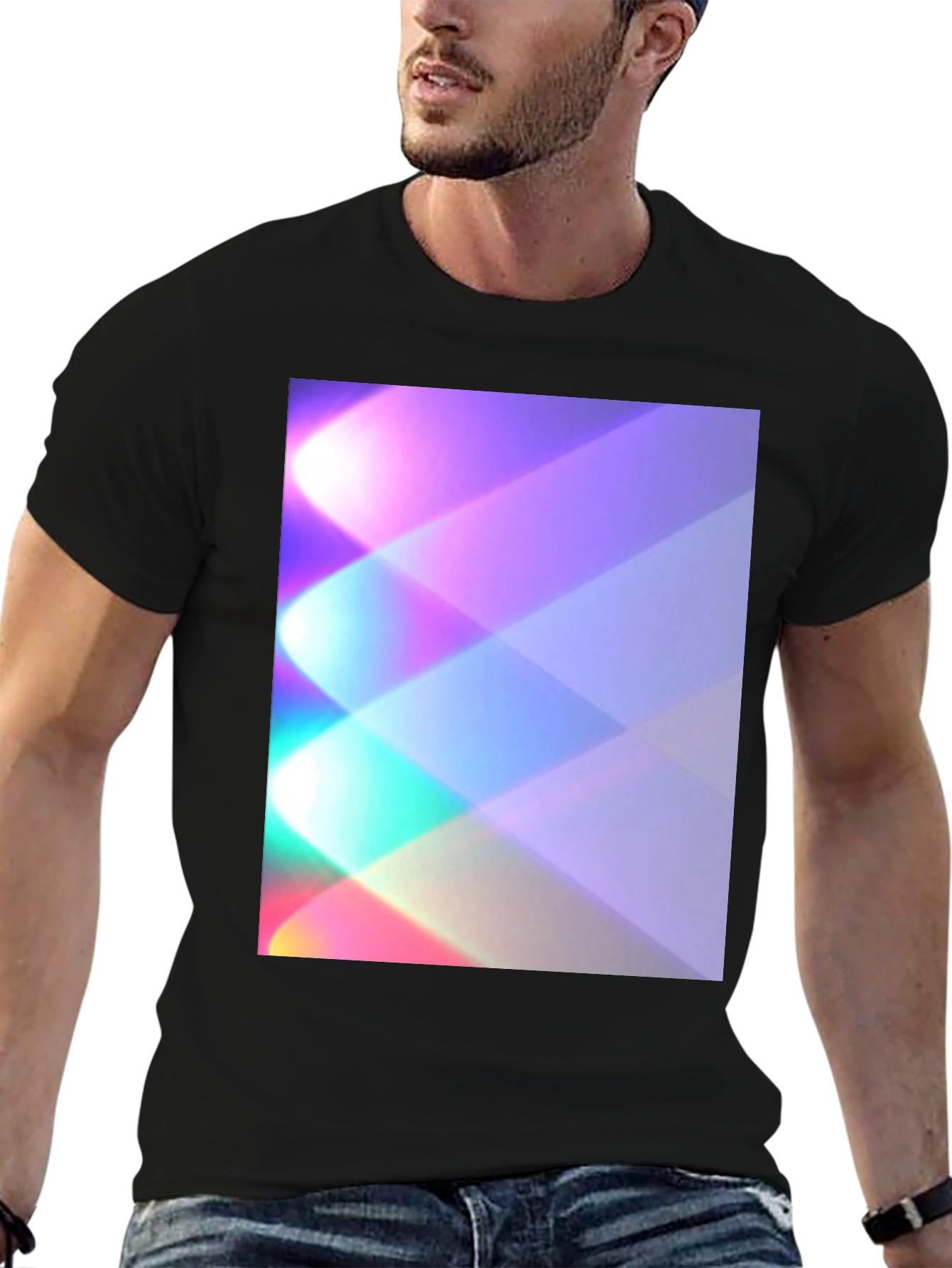 Abstract Prism Graphic Tee - Modern Style