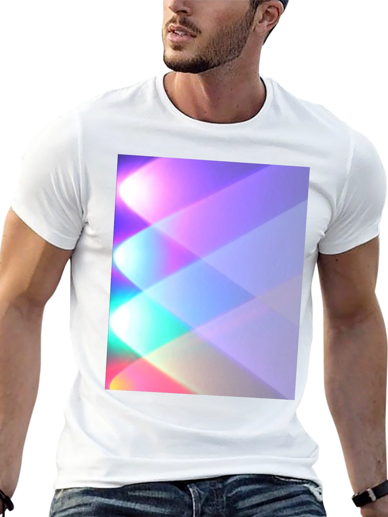 Abstract Prism Graphic Tee - Modern Style