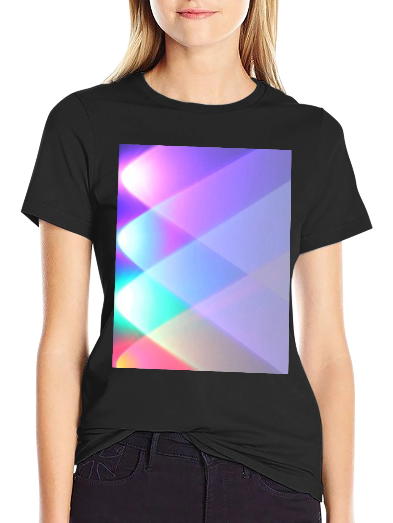 Abstract Prism Graphic Tee - Modern Style