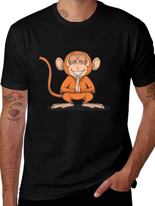 Zen Monkey Graphic Tee - Black Unisex T-Shirt