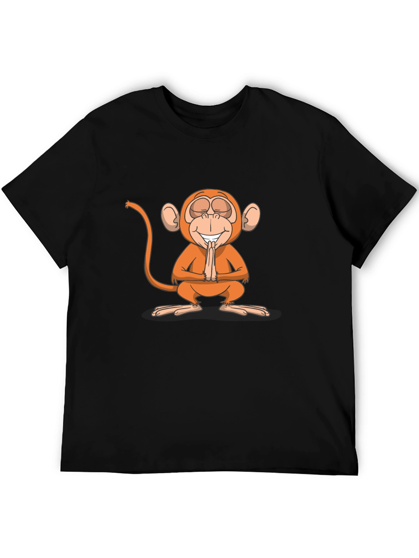 Zen Monkey Graphic Tee - Black Unisex T-Shirt