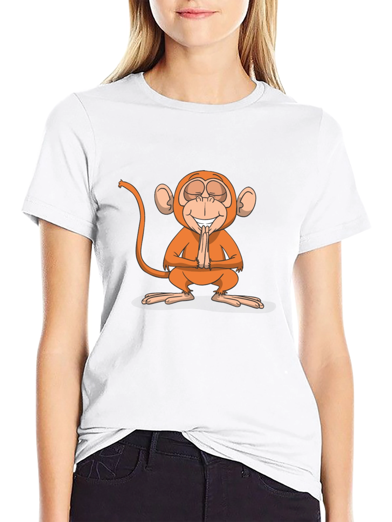 Zen Monkey Graphic Tee - Black Unisex T-Shirt