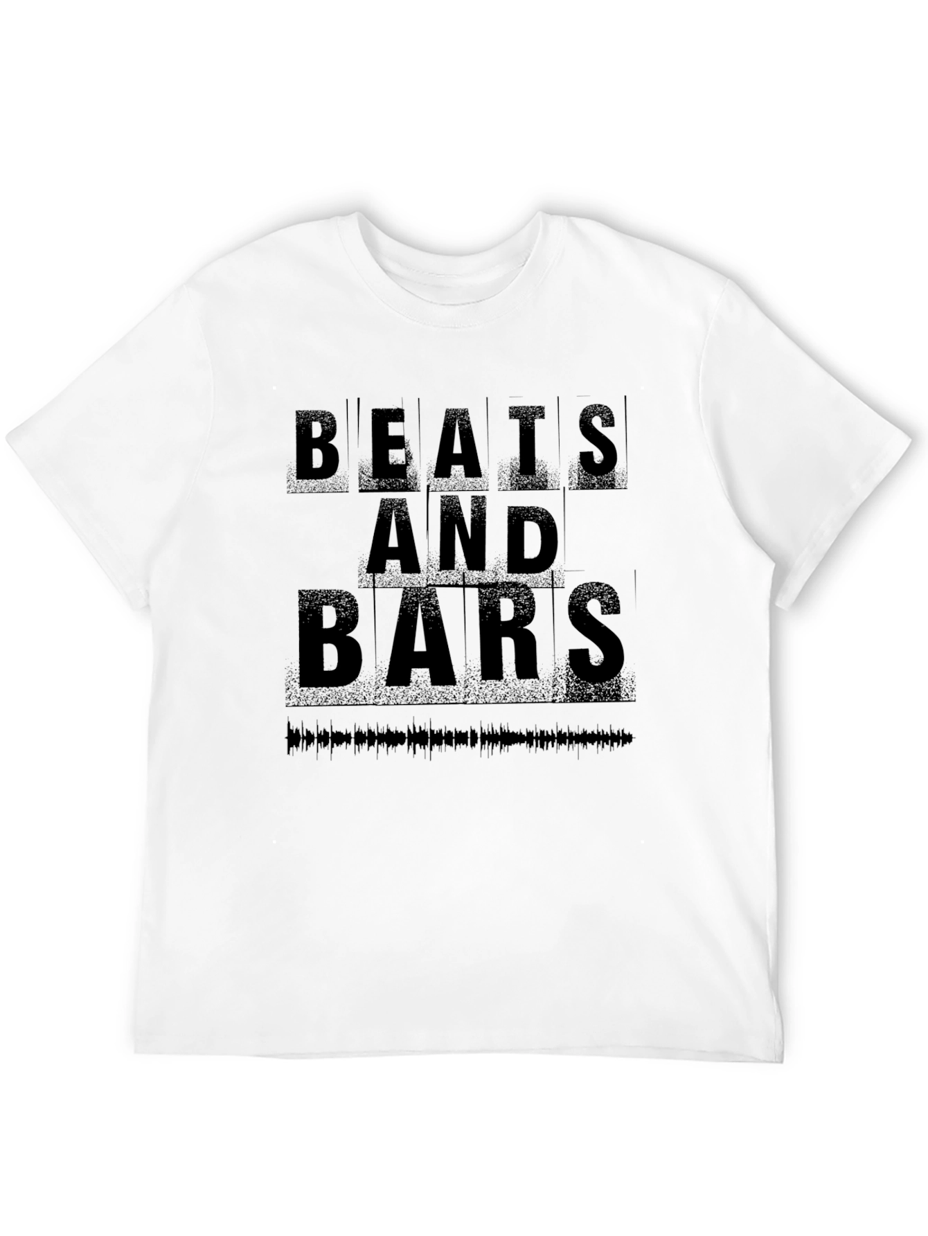 Beats and Bars Graphic Tee - Black Cotton Blend