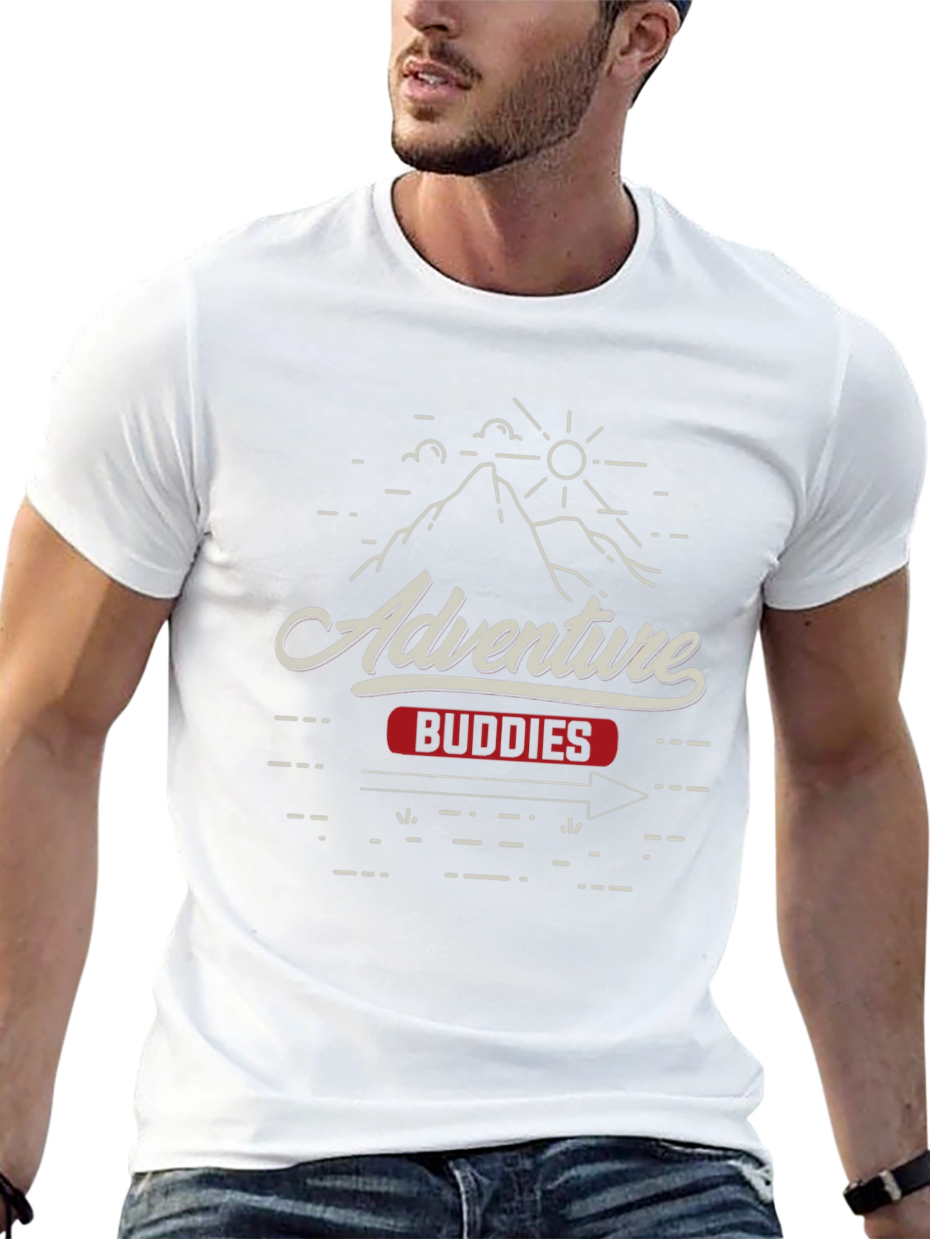 Adventure Buddies Graphic Tee - Mens Black T-Shirt