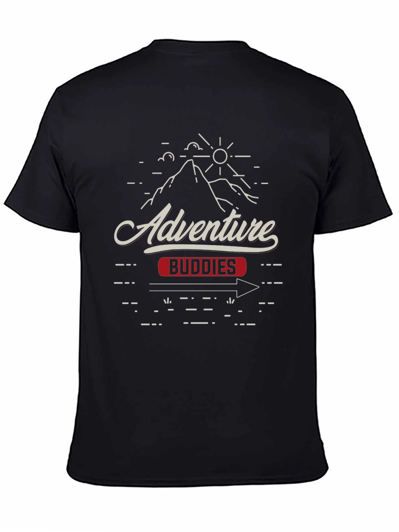 Adventure Buddies Graphic Tee - Mens Black T-Shirt