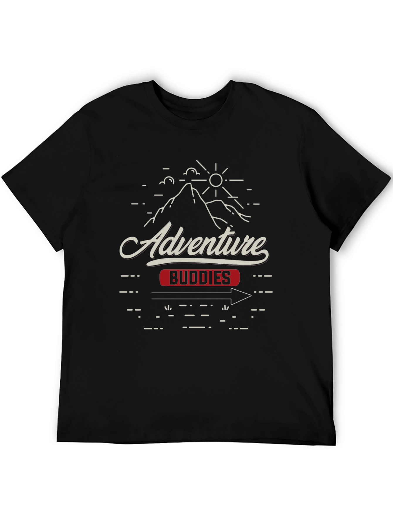 Adventure Buddies Graphic Tee - Mens Black T-Shirt