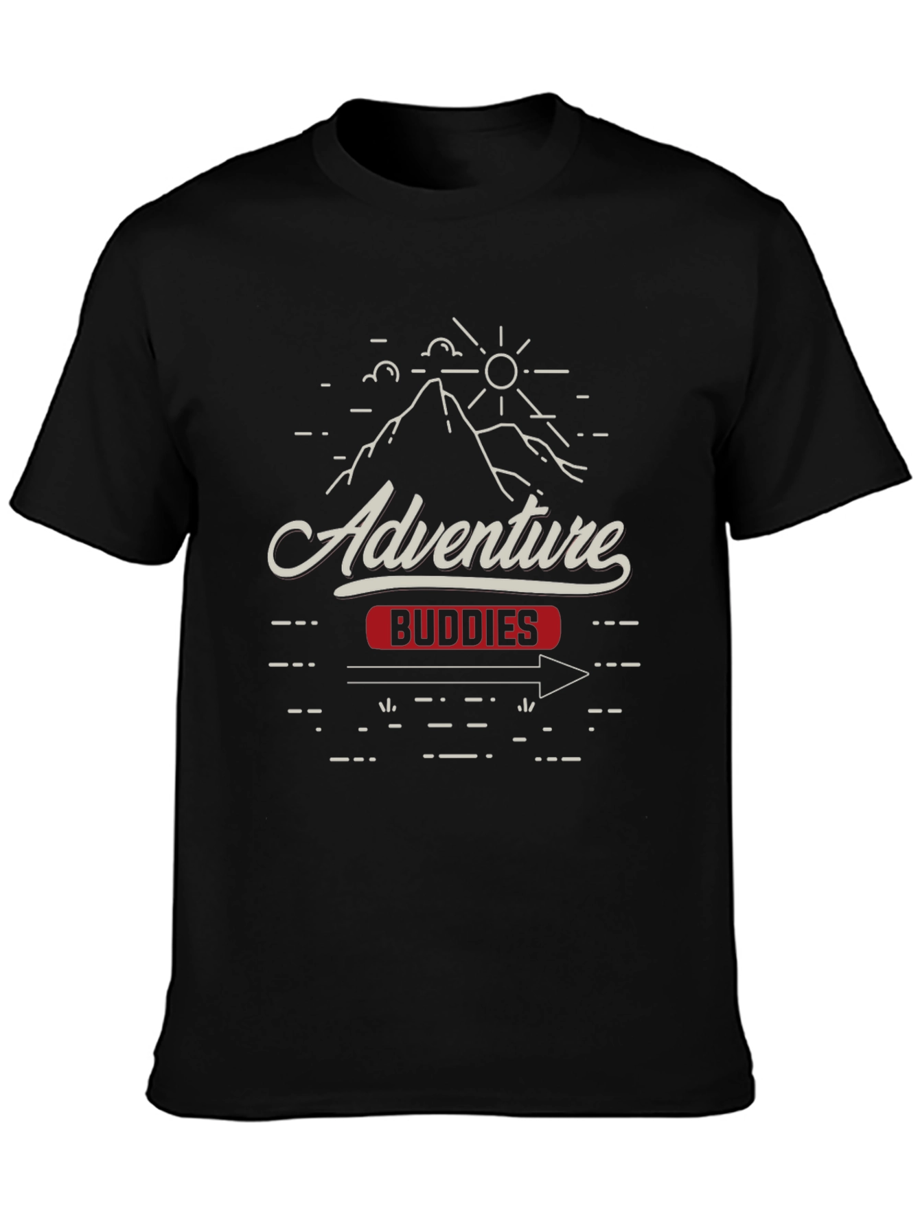 Adventure Buddies Graphic Tee - Mens Black T-Shirt