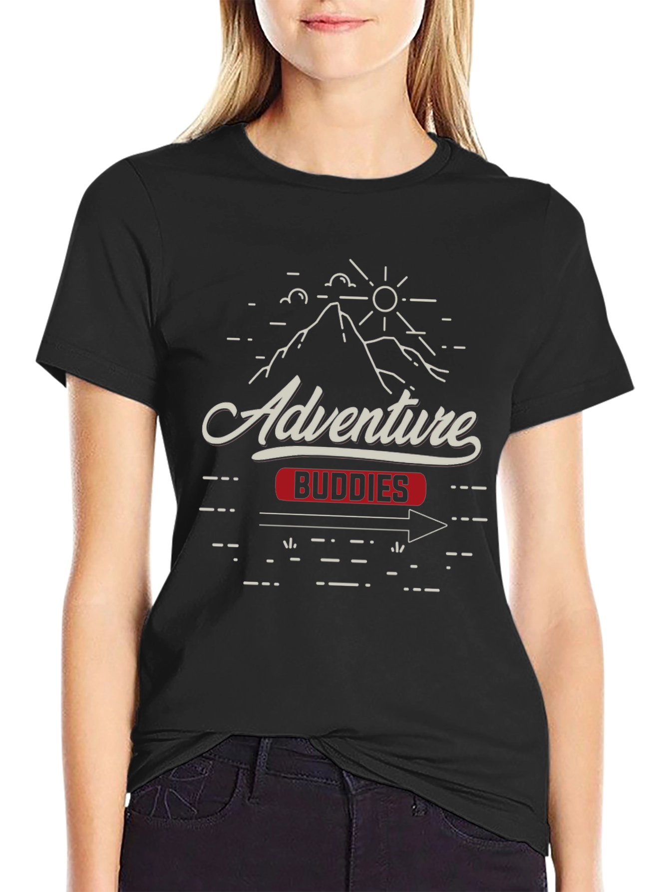 Adventure Buddies Graphic Tee - Mens Black T-Shirt