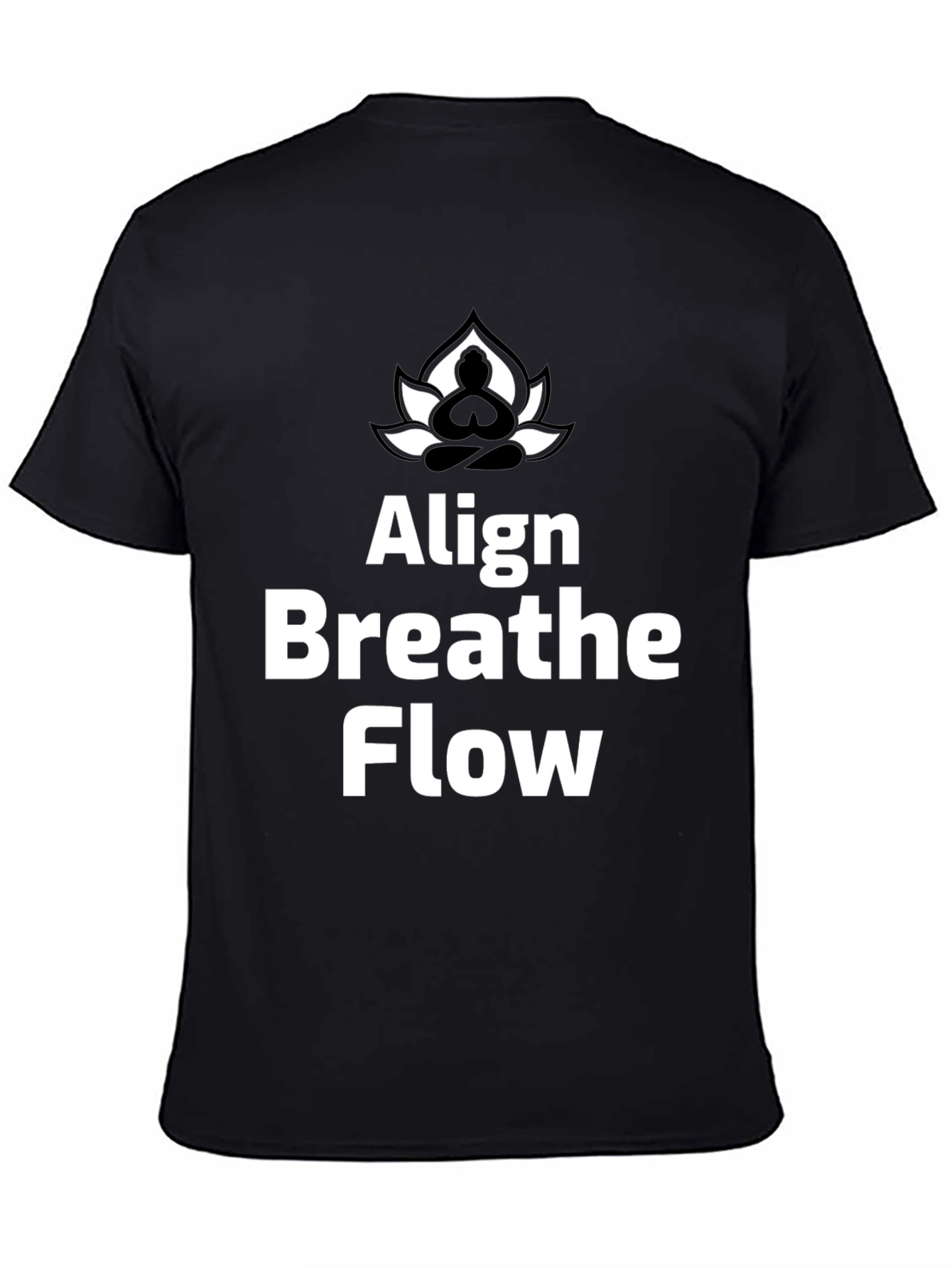 Align Breathe Flow Yoga T-Shirt - Black Cotton Tee