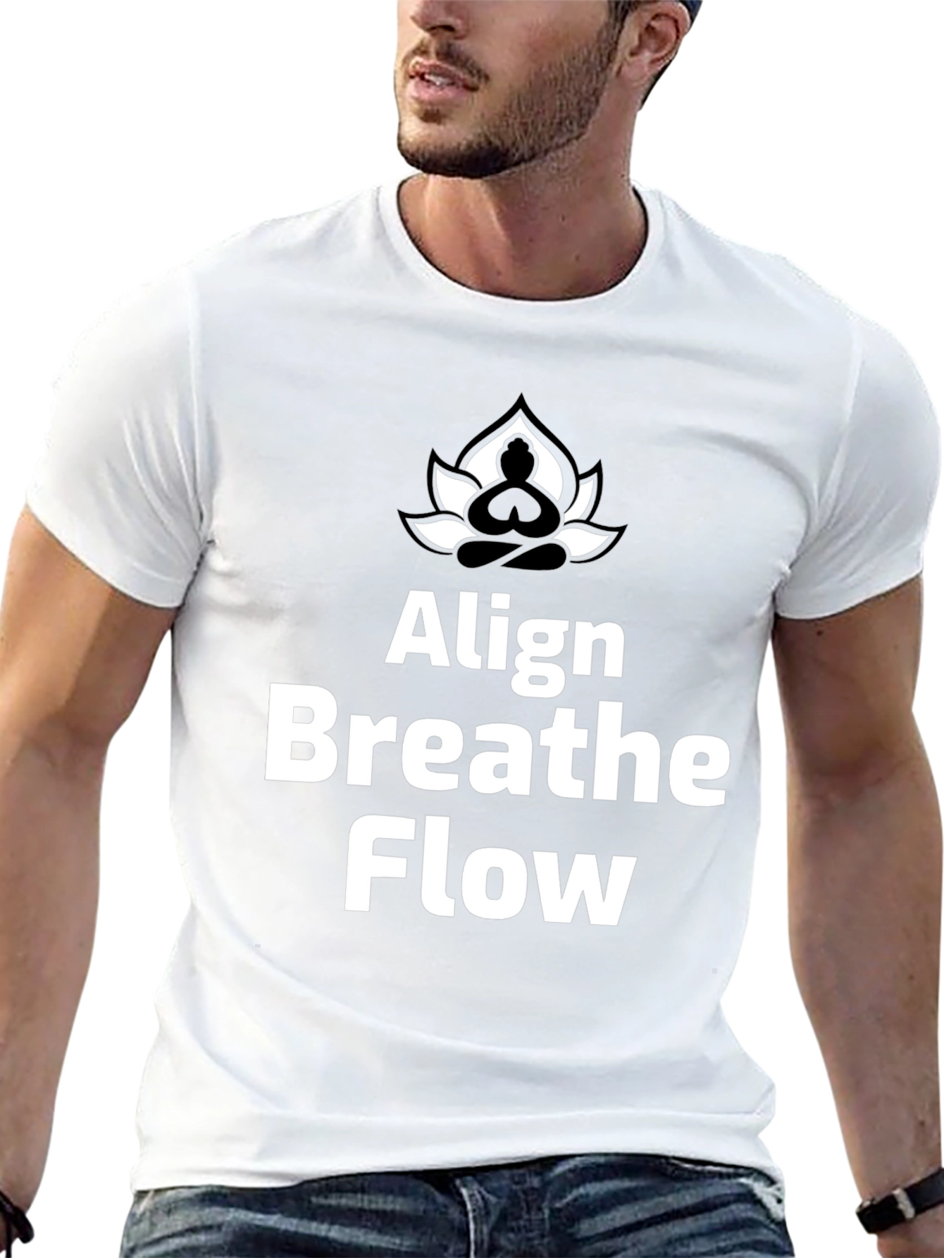 Align Breathe Flow Yoga T-Shirt - Black Cotton Tee