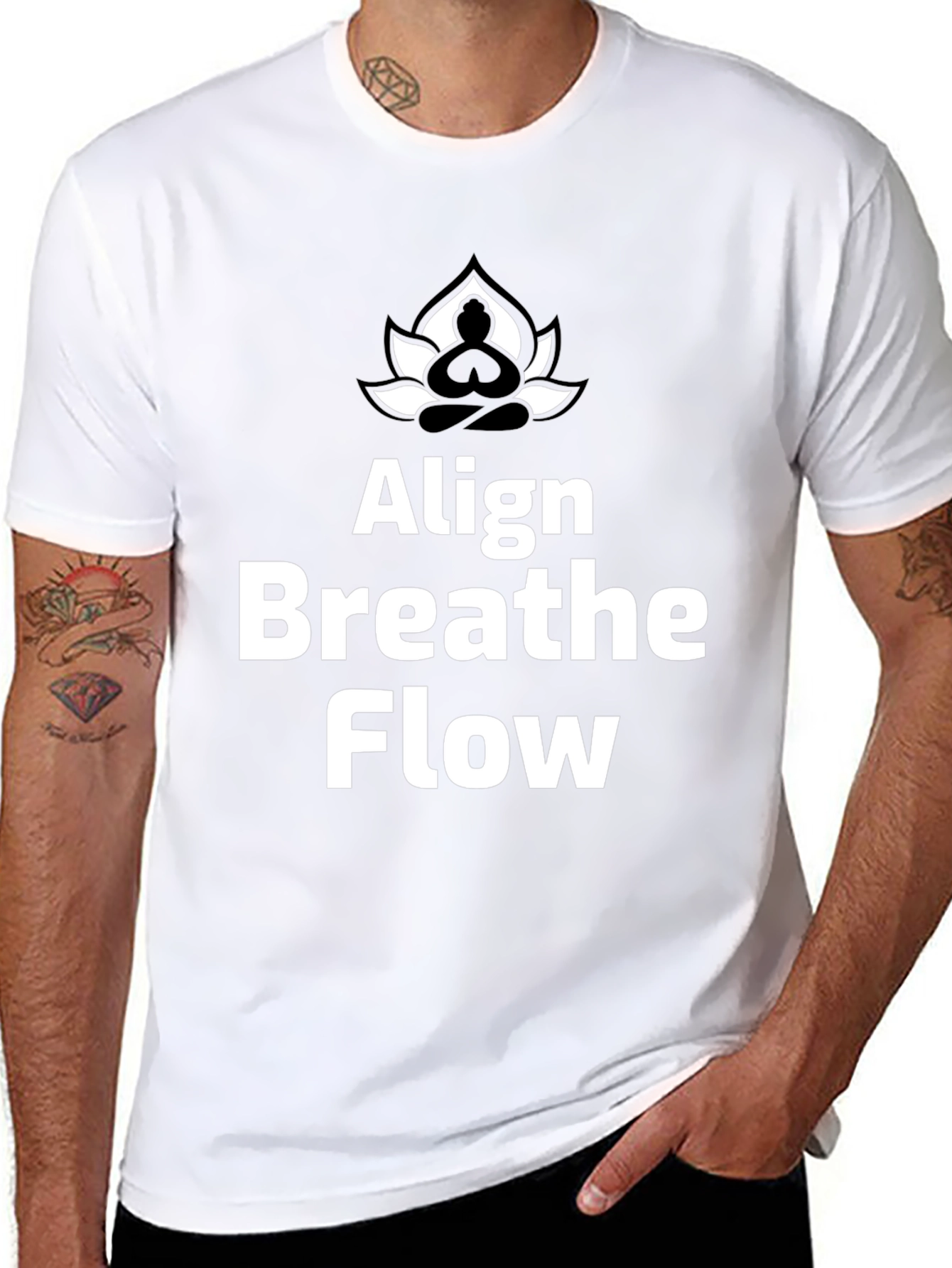 Align Breathe Flow Yoga T-Shirt - Black Cotton Tee