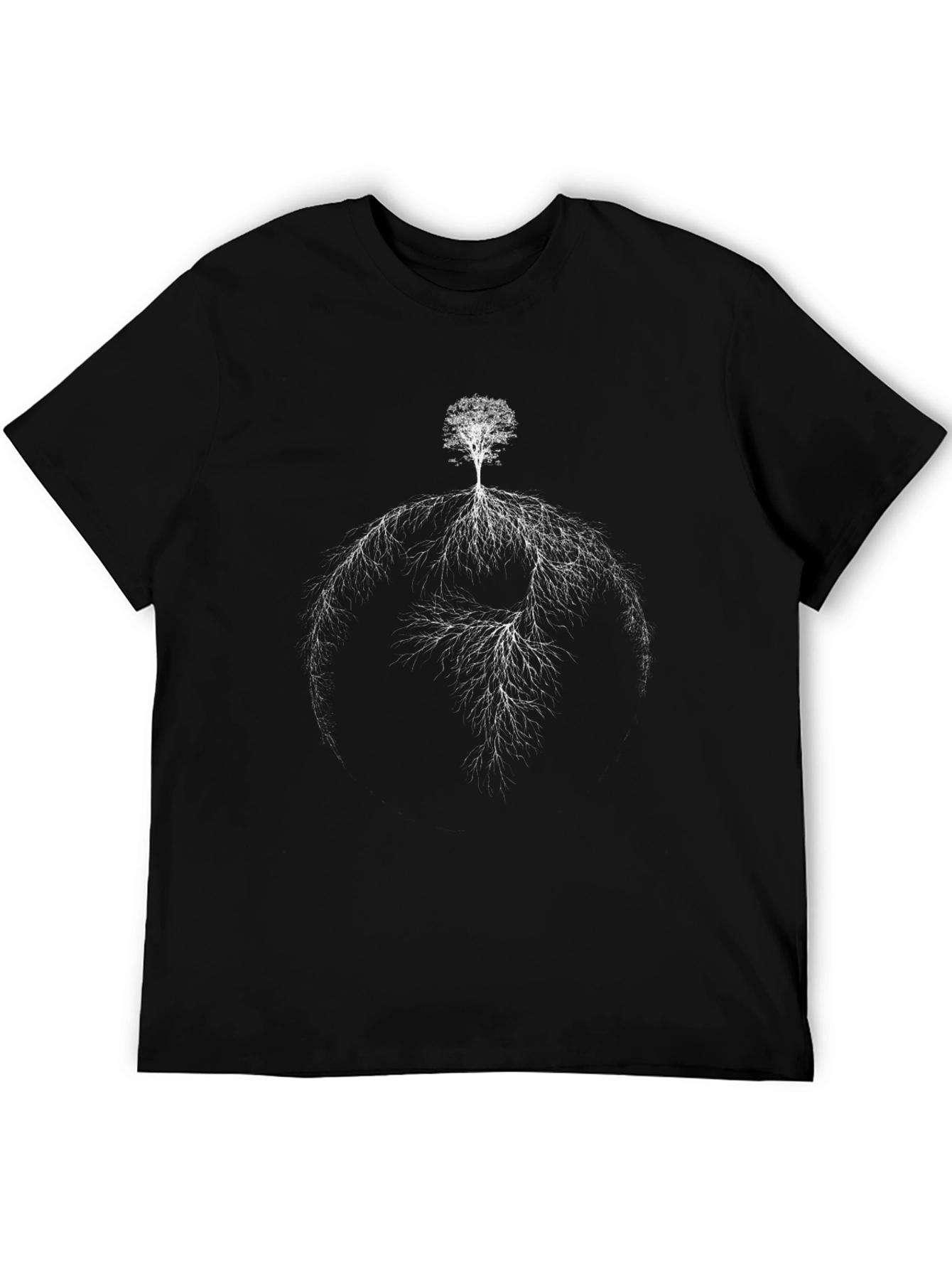 Tree of Life Black T-Shirt - Unique Root Design