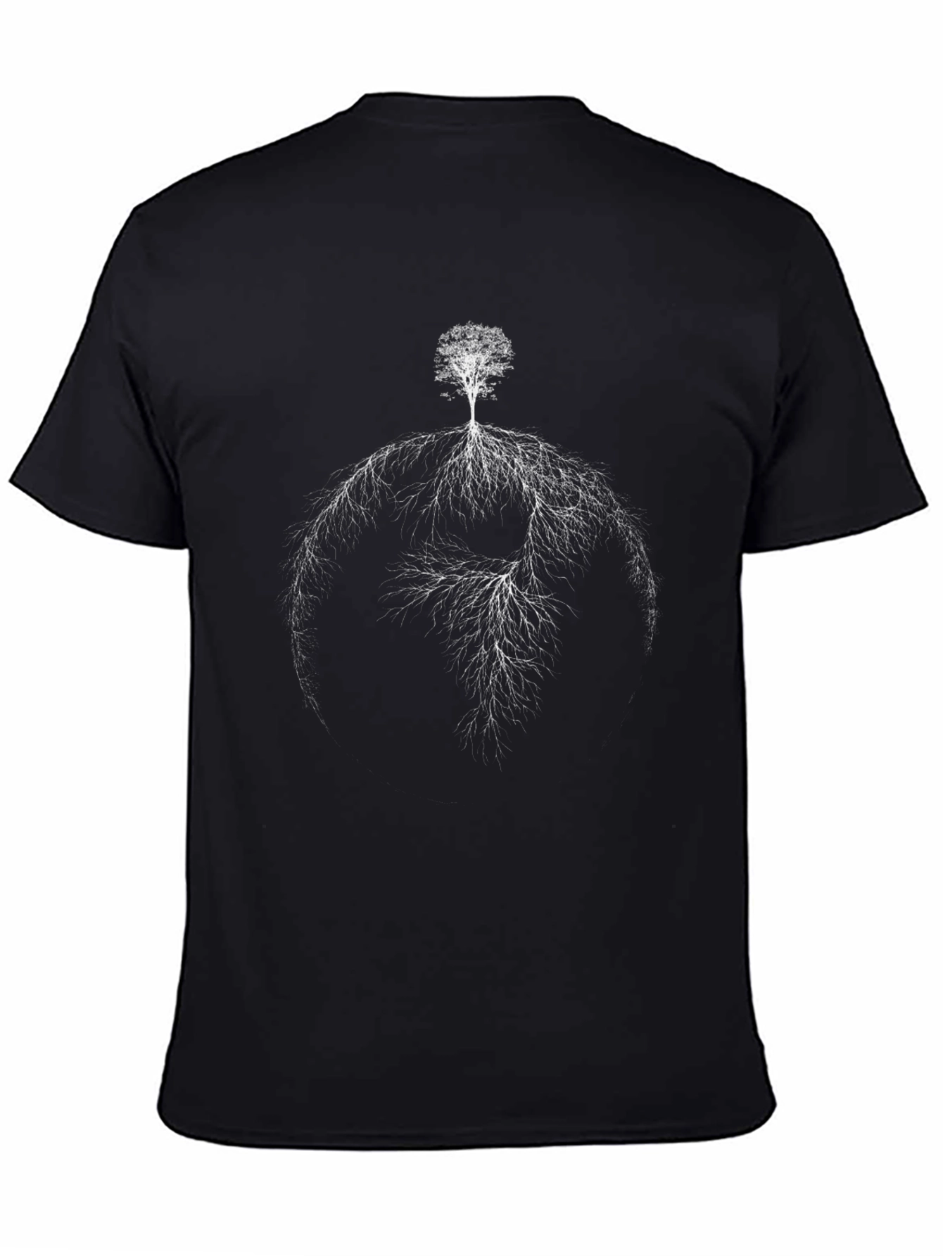 Tree of Life Black T-Shirt - Unique Root Design