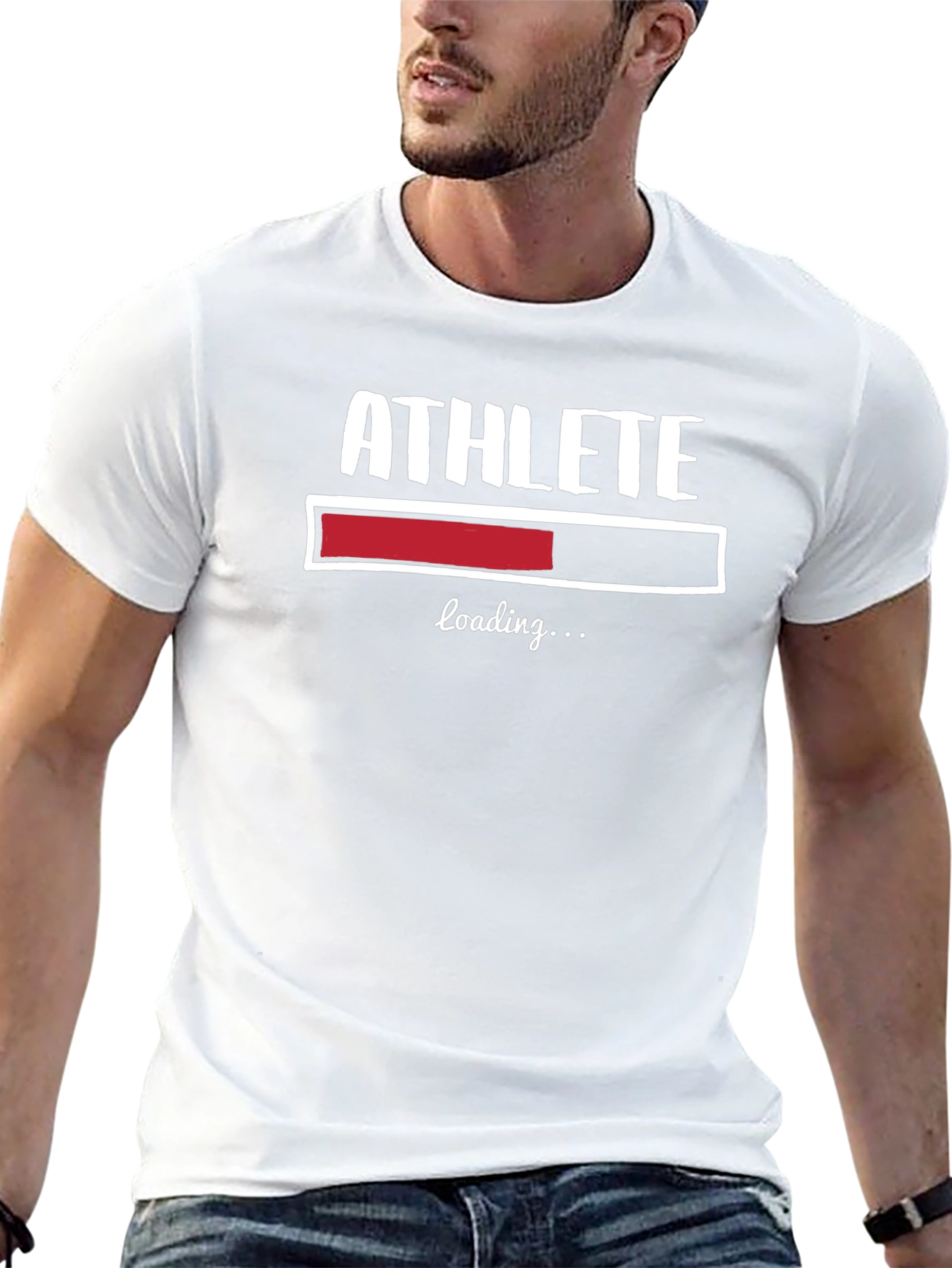 Athlete Loading Funny Graphic Tee - Black