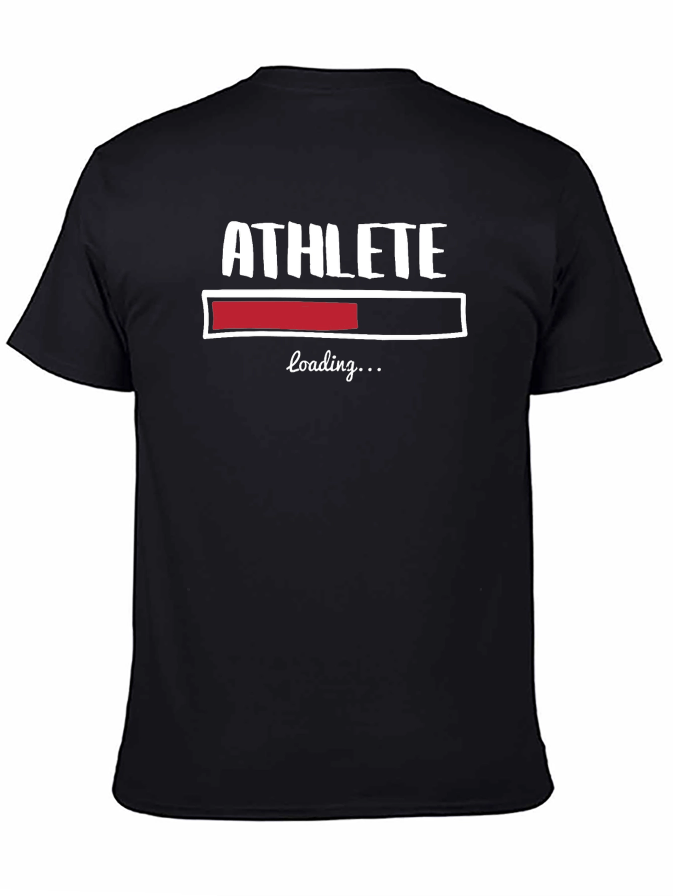 Athlete Loading Funny Graphic Tee - Black