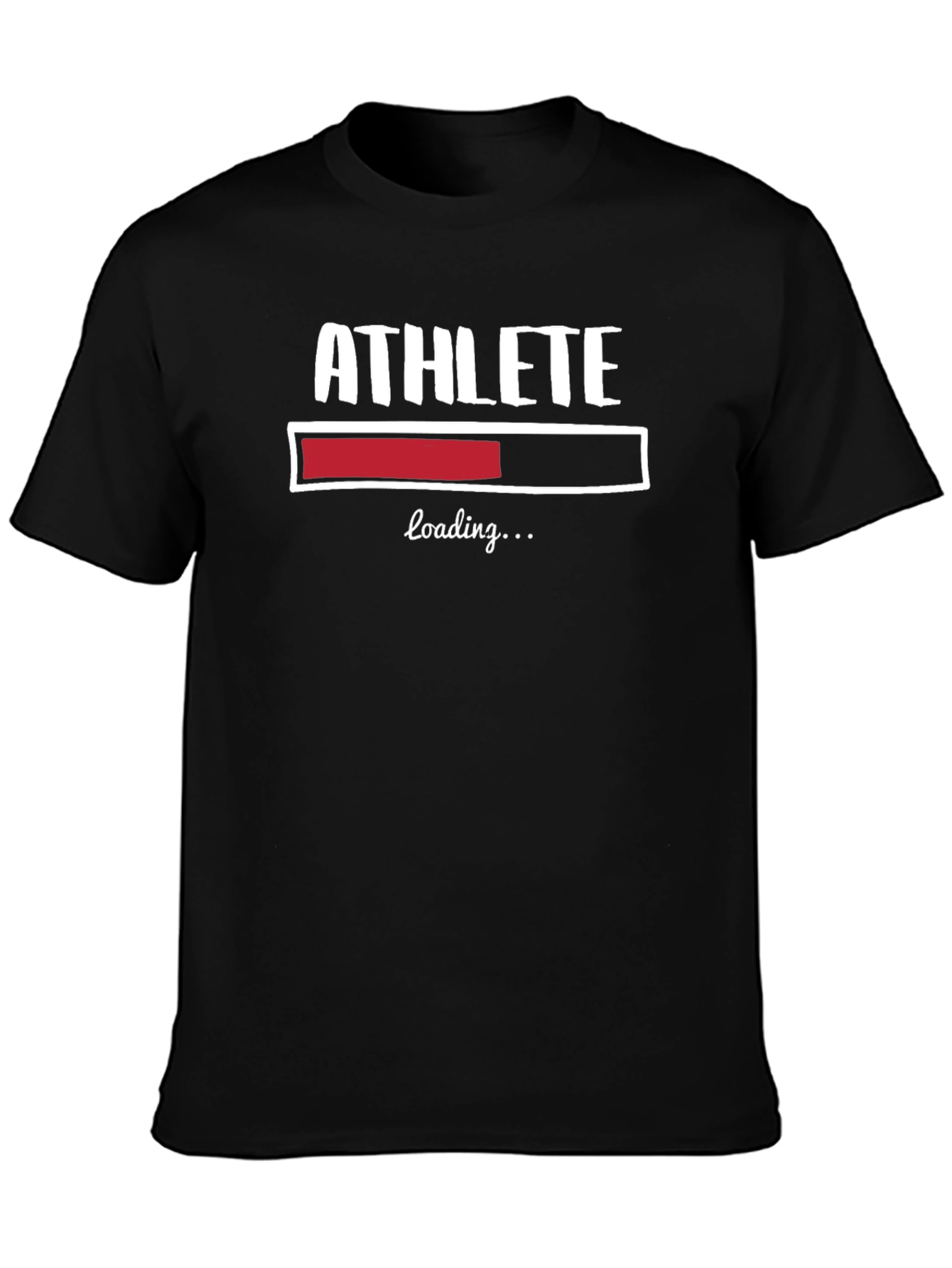Athlete Loading Funny Graphic Tee - Black