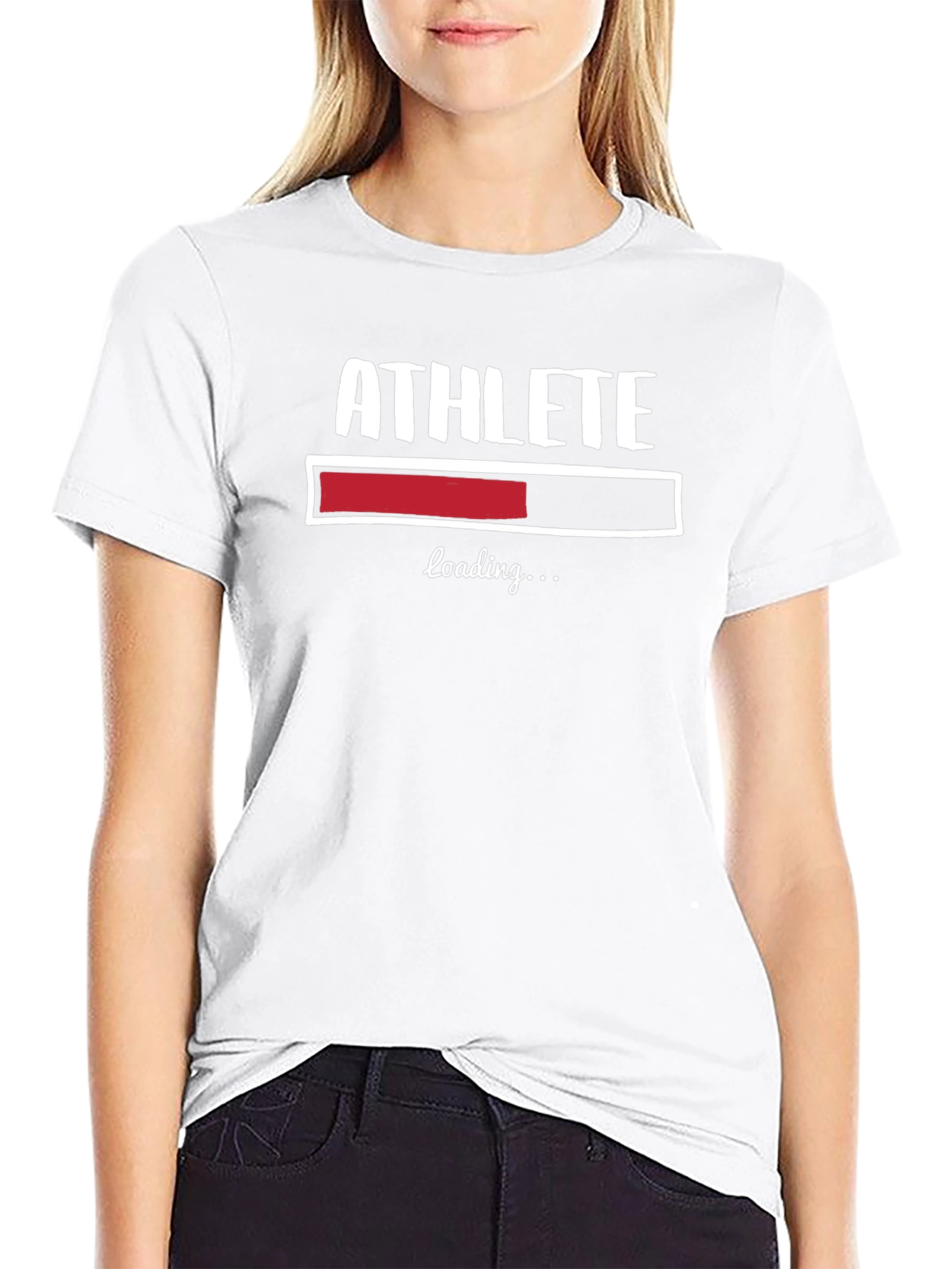 Athlete Loading Funny Graphic Tee - Black
