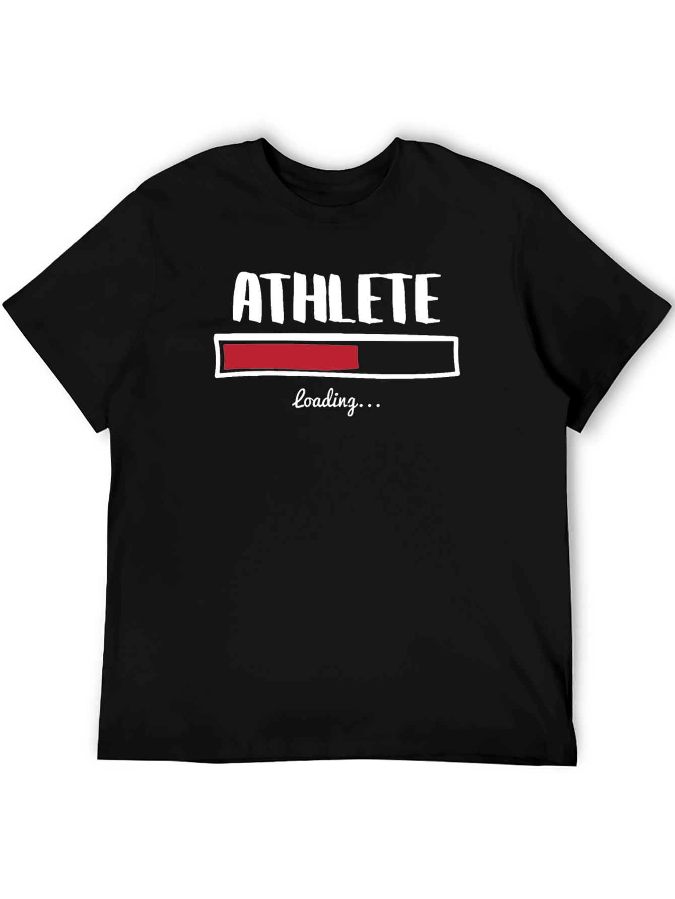Athlete Loading Funny Graphic Tee - Black