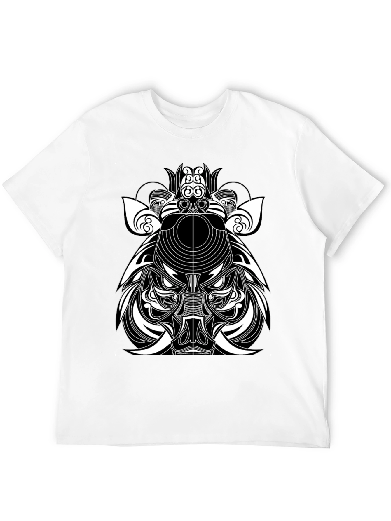 Tribal Boar Graphic Tee - Black