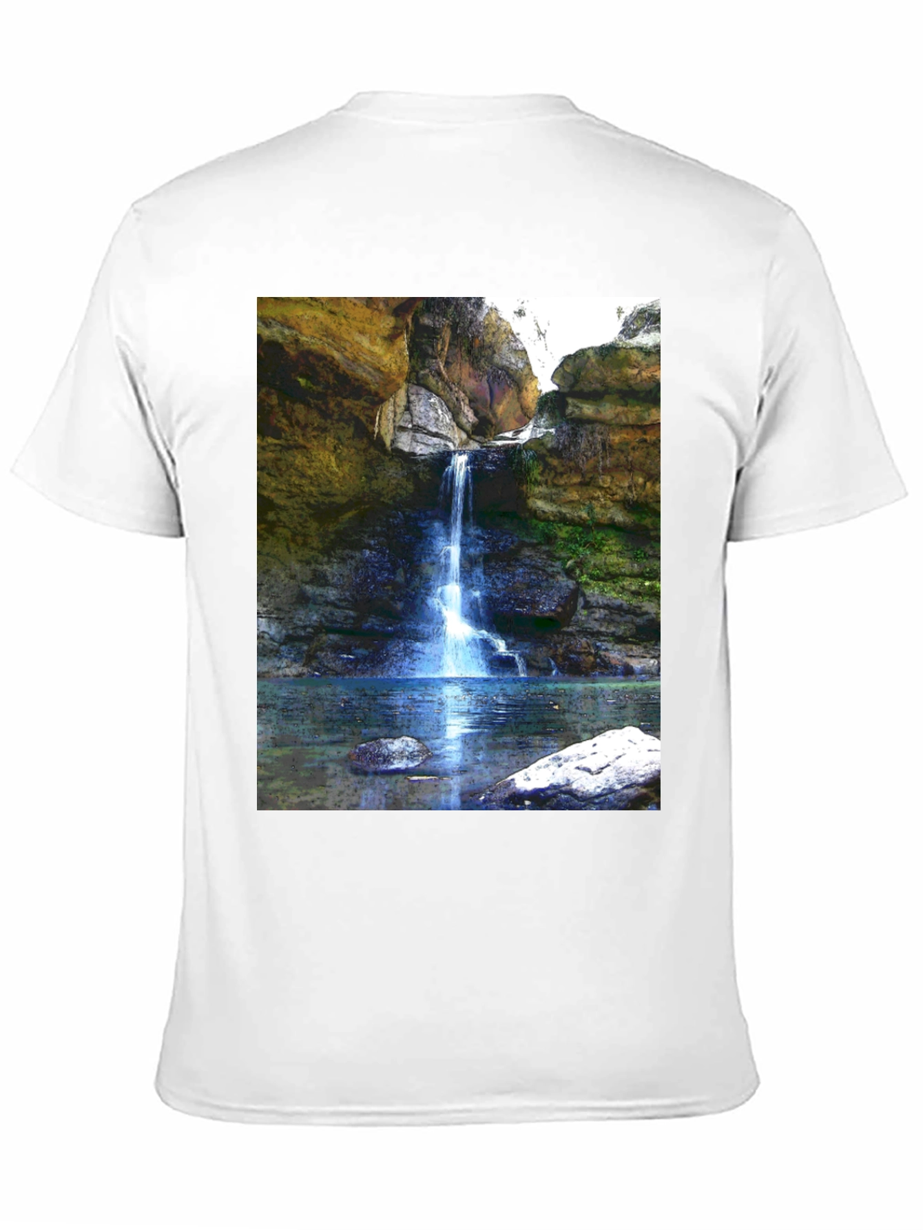Waterfall Graphic Tee - Nature Inspired Design