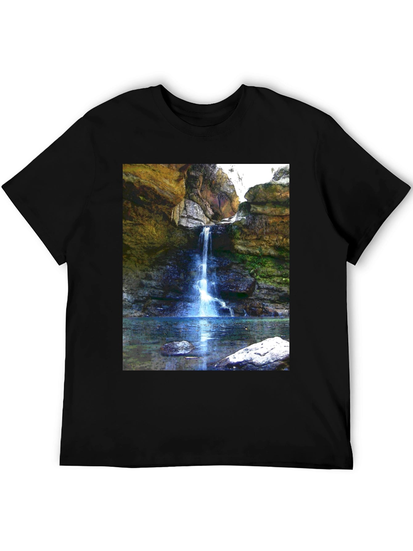 Waterfall Graphic Tee - Nature Inspired Design