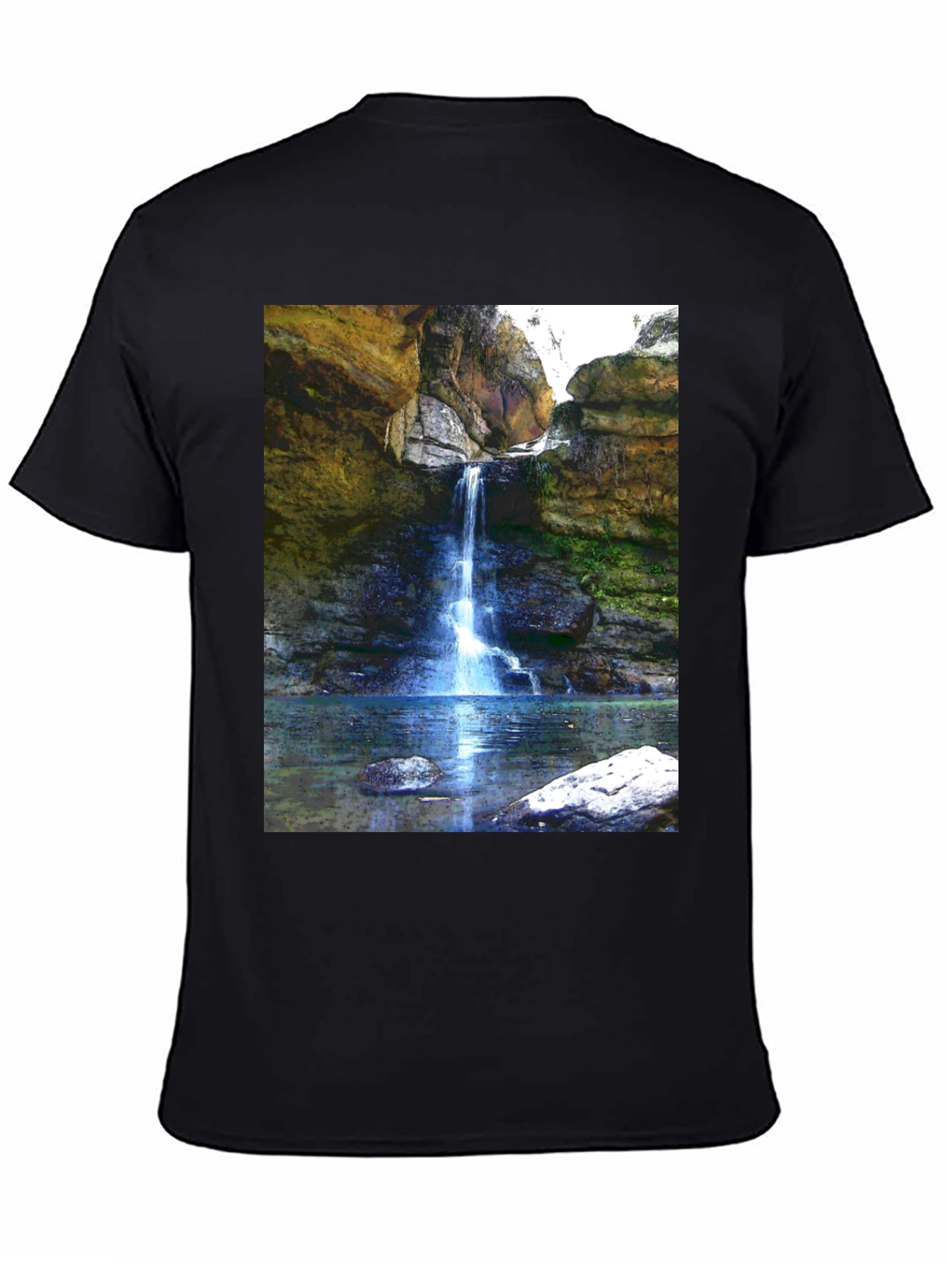 Waterfall Graphic Tee - Nature Inspired Design