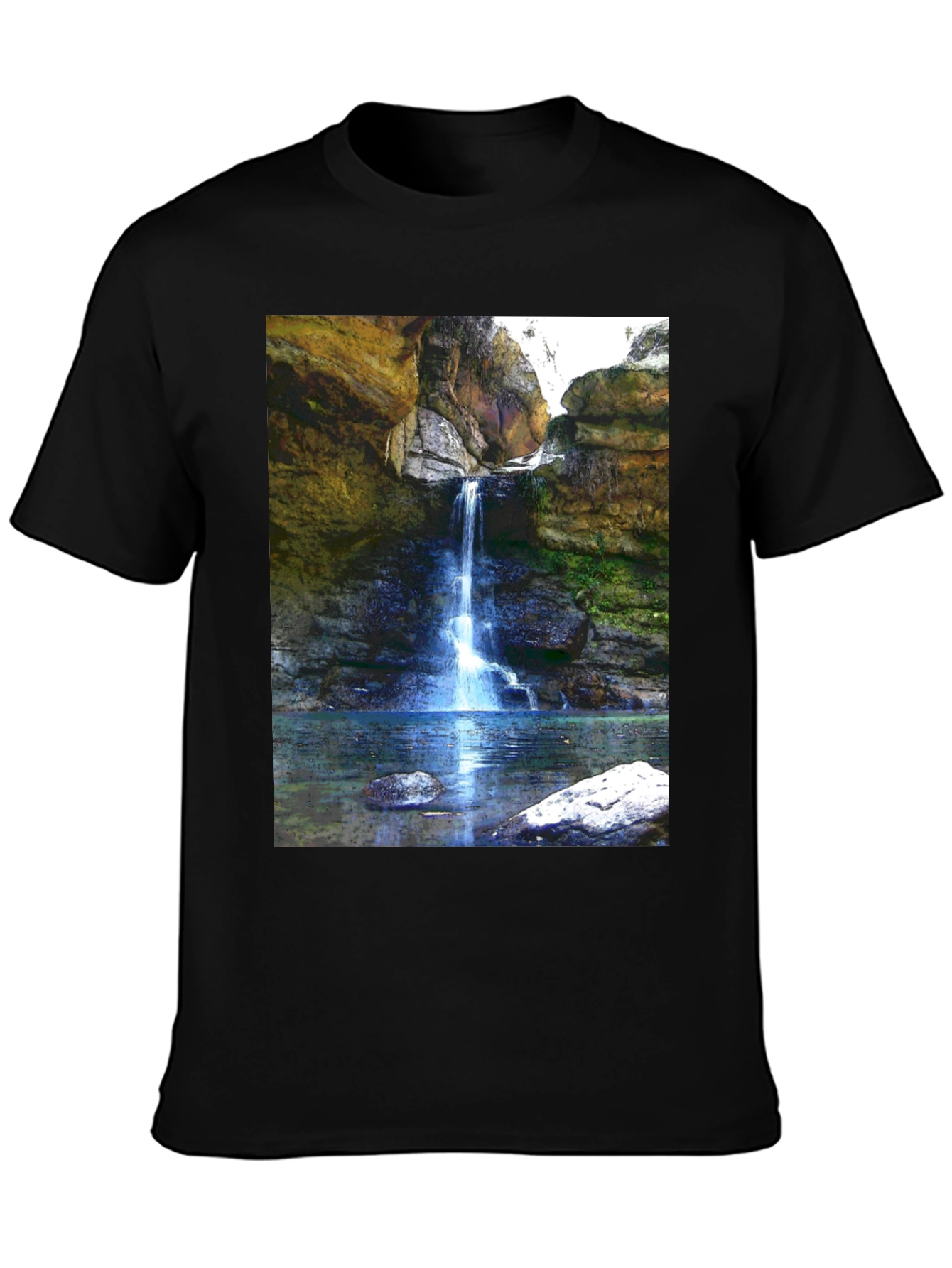 Waterfall Graphic Tee - Nature Inspired Design